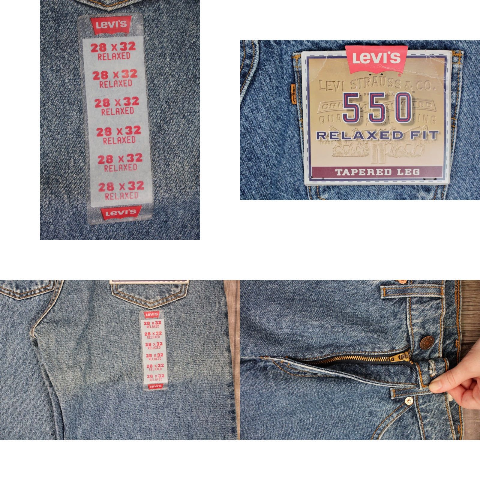 Levi's VINTAGE Men's Levi's 550 Tapered Leg Jeans Relaxed Fit Sz 28x32 90s NS Size US 32 / EU 48 - 8 Thumbnail