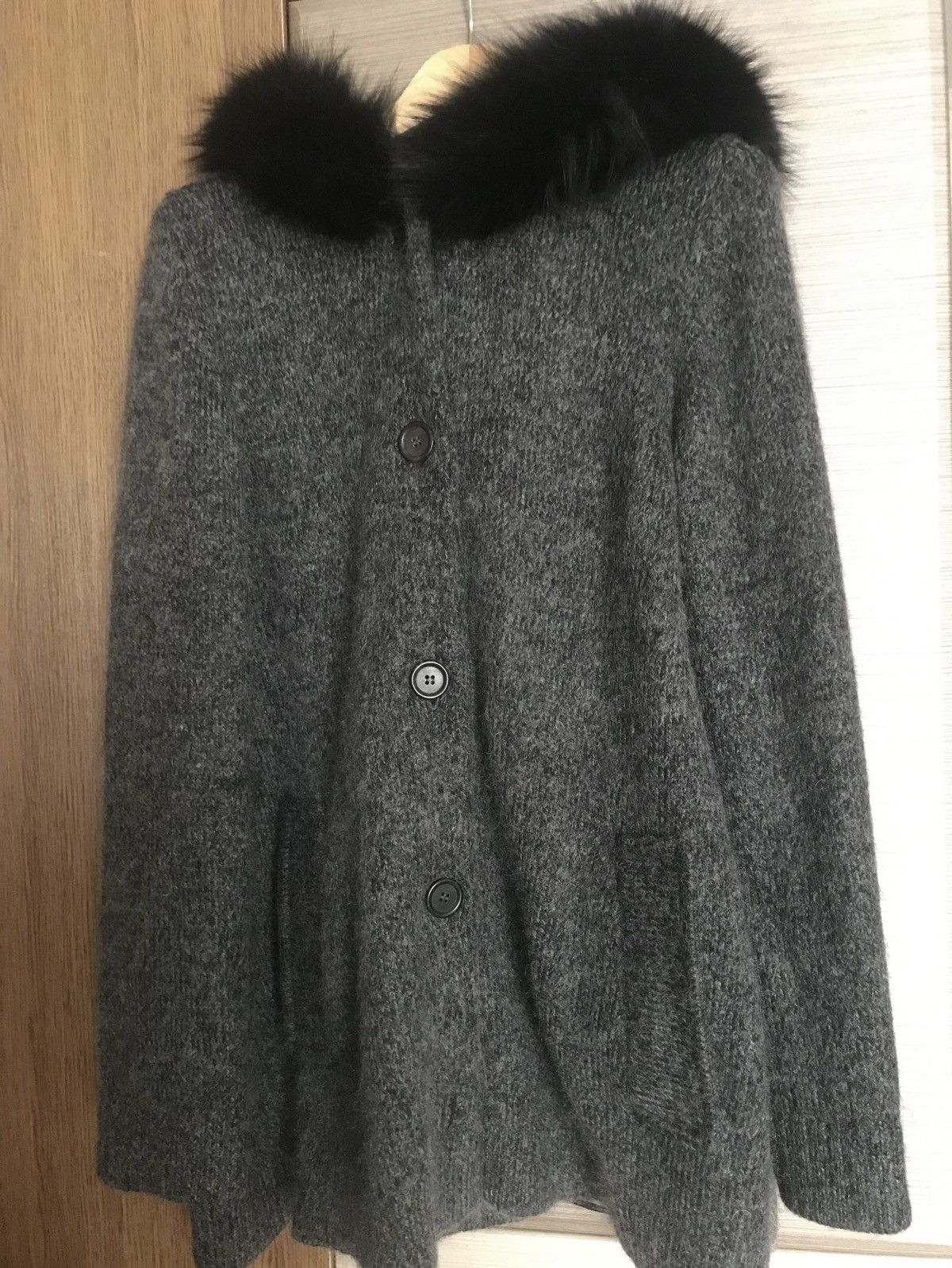 Prada PRADA Arctic Fox Fur Mohair Hooded Cardigan Vintage runway Size M / US 6-8 / IT 42-44 - 4 Thumbnail
