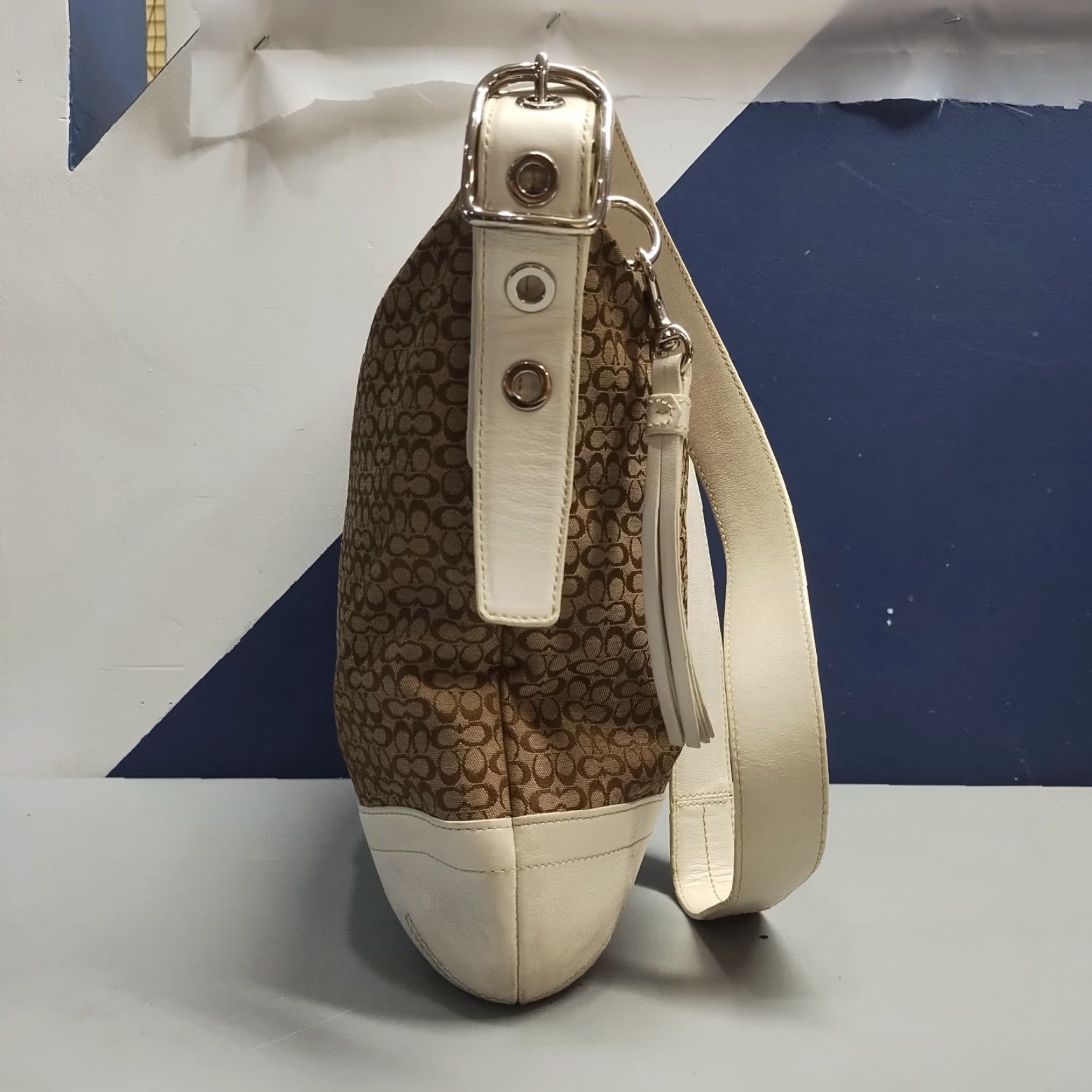 Coach Coach Signature Shoulder Bag Women Multi Printed Leather Detachable Strap Band Size ONE SIZE - 4 Thumbnail