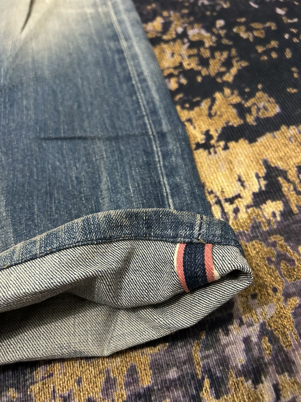 Edwin Vintage Edwin Japan Distressed Buckle Back Selvedge Jeans Size US 36 / EU 52 - 9 Thumbnail