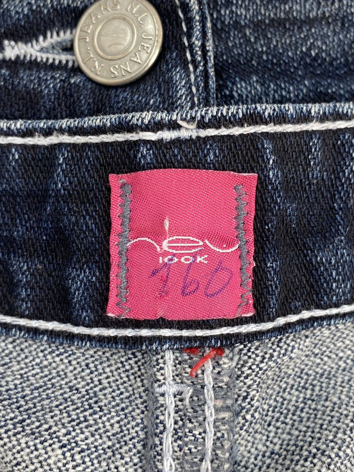 New Look Y2K Vintage New Look Washed Cuff Denim Mini Skirt Size 30" / US 8 / IT 44 - 4 Thumbnail