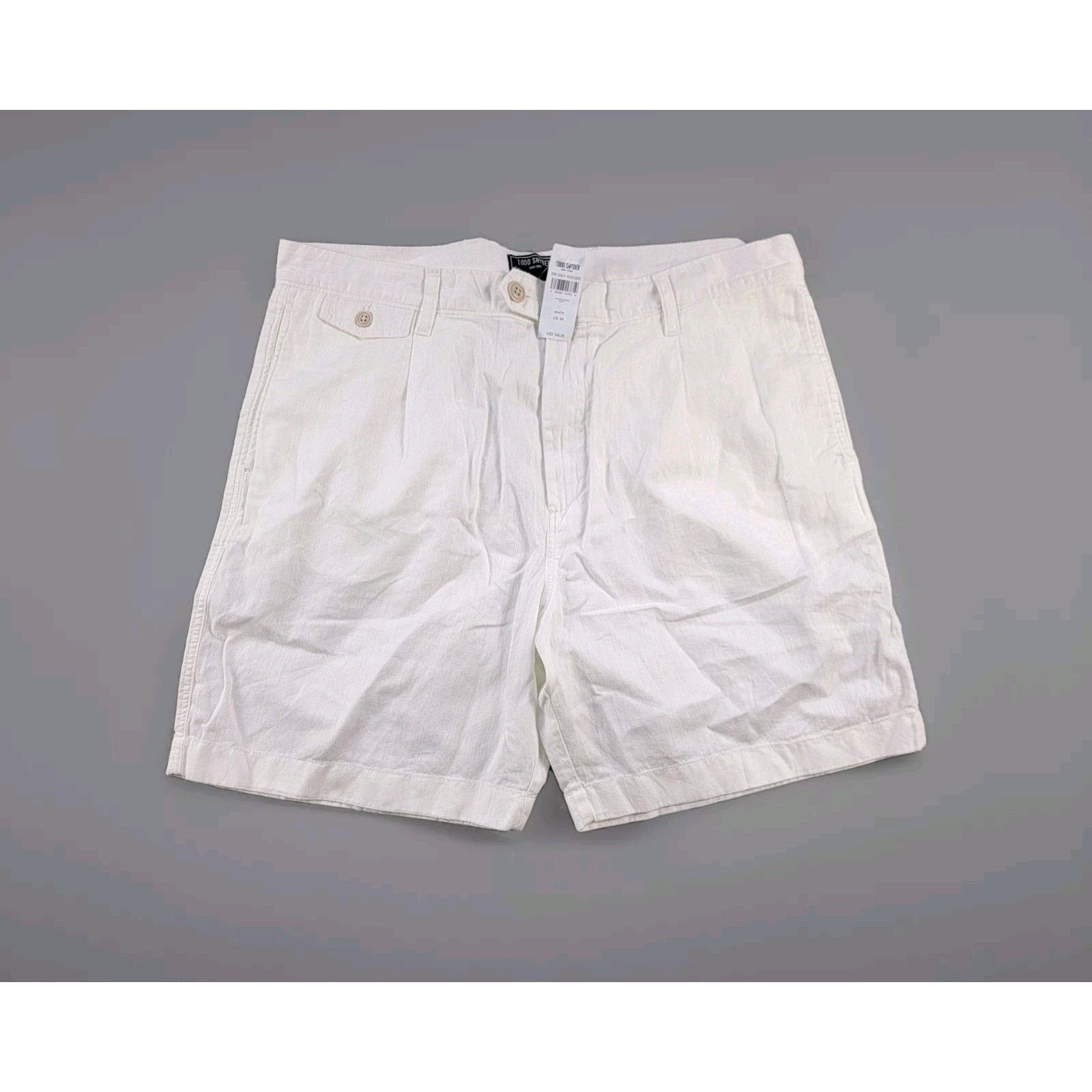 Todd Snyder Todd Snyder 7" Hudson Pleated Short size 36 White NWT $148 Size US 36 / EU 52 - 1 Thumbnail
