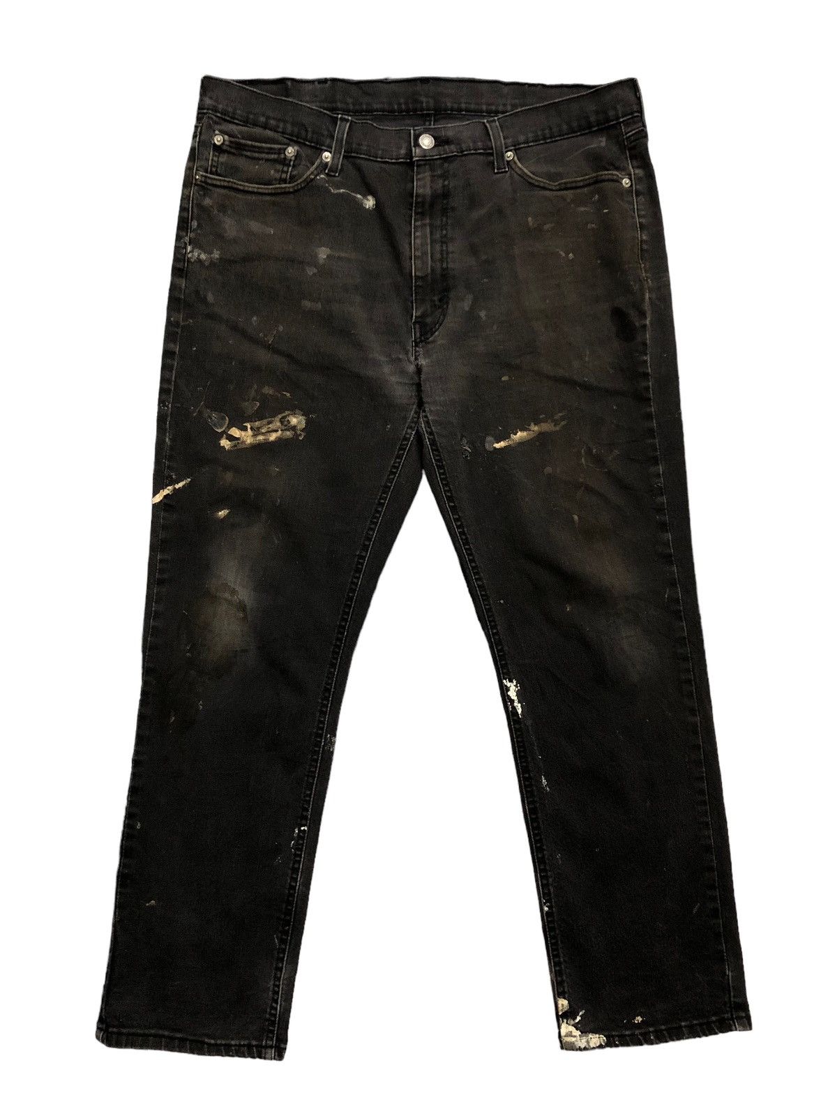 image of Levis x Vintage Size38X29 Vintage Levi's 541 Paint Splatter Distressed Jeans in Black, Men's