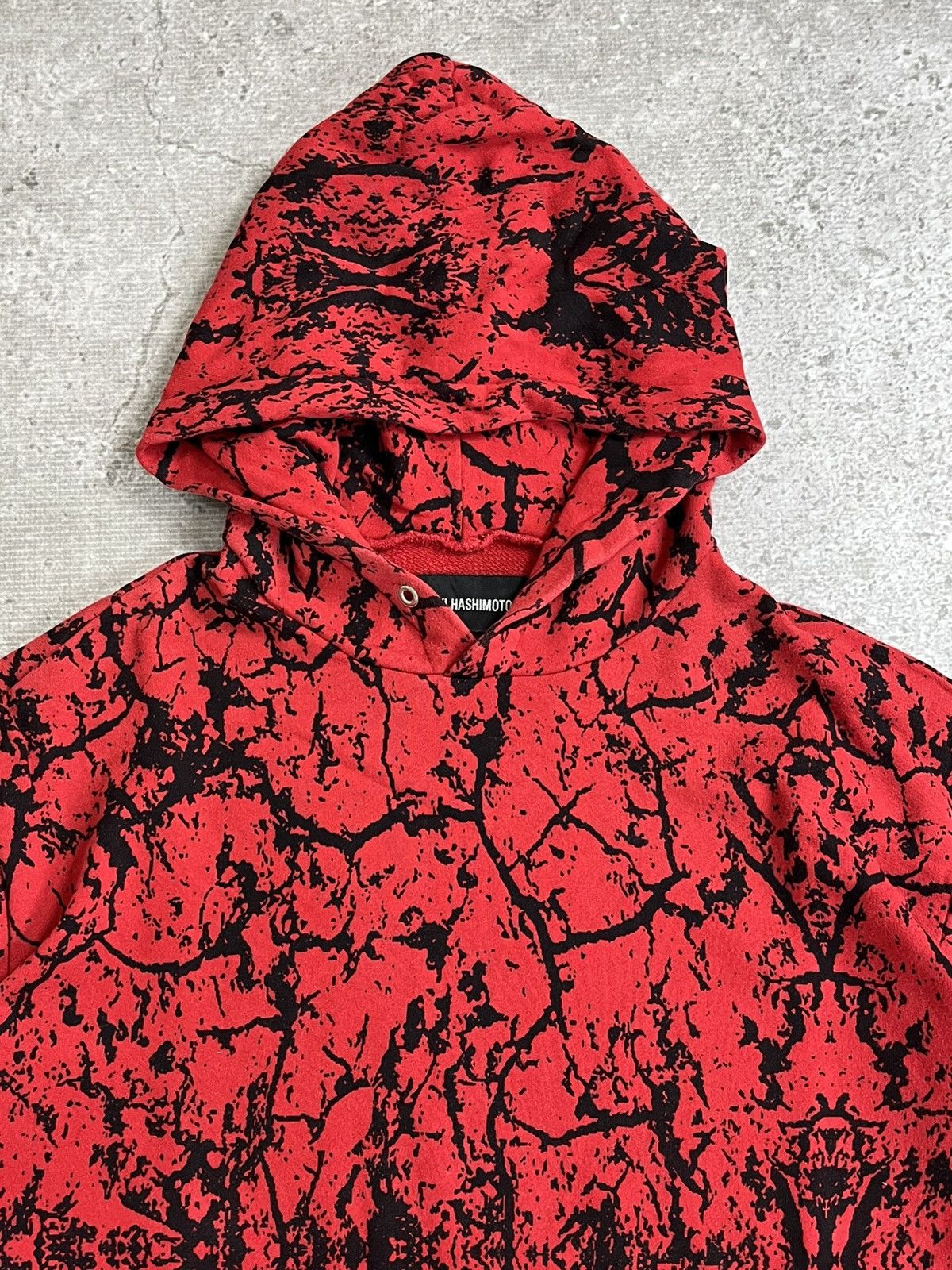 Japanese Brand Yuki Hashimoto Crack Pattern Hoodie Size US XL / EU 56 / 4 - 3 Thumbnail