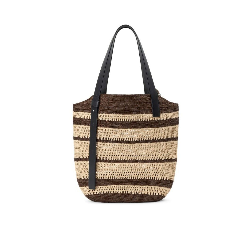 Loewe LOEWE Loop $2900 Chocolate/Natural Tote Bag New & Authentic Size ONE SIZE - 3 Thumbnail