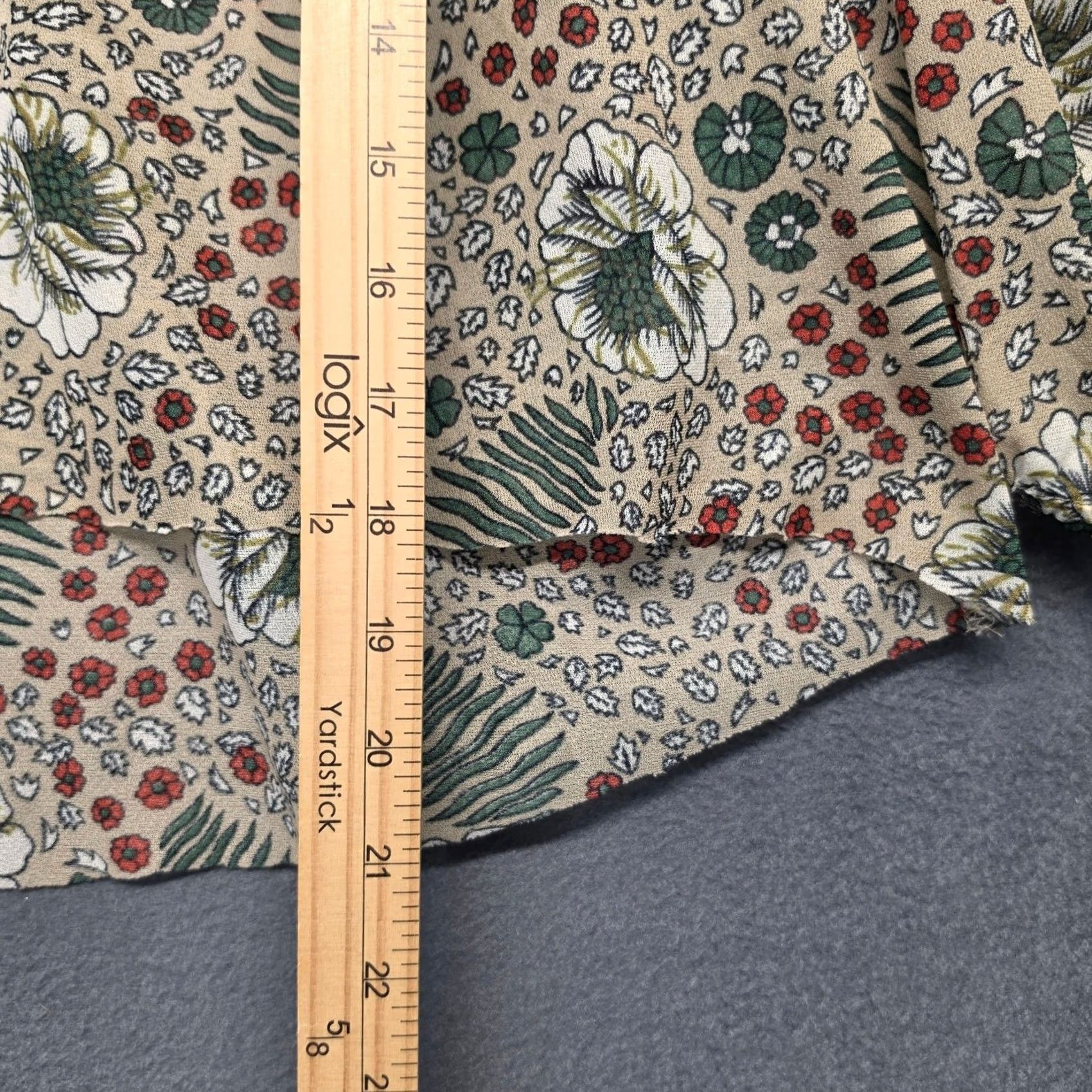 Simons VINTAGE Super Simon Boho Floral Crop Top Womens Medium Blouse Shirt Beige 90s Womens Size M / US 6-8 / IT 42-44 - 5 Thumbnail