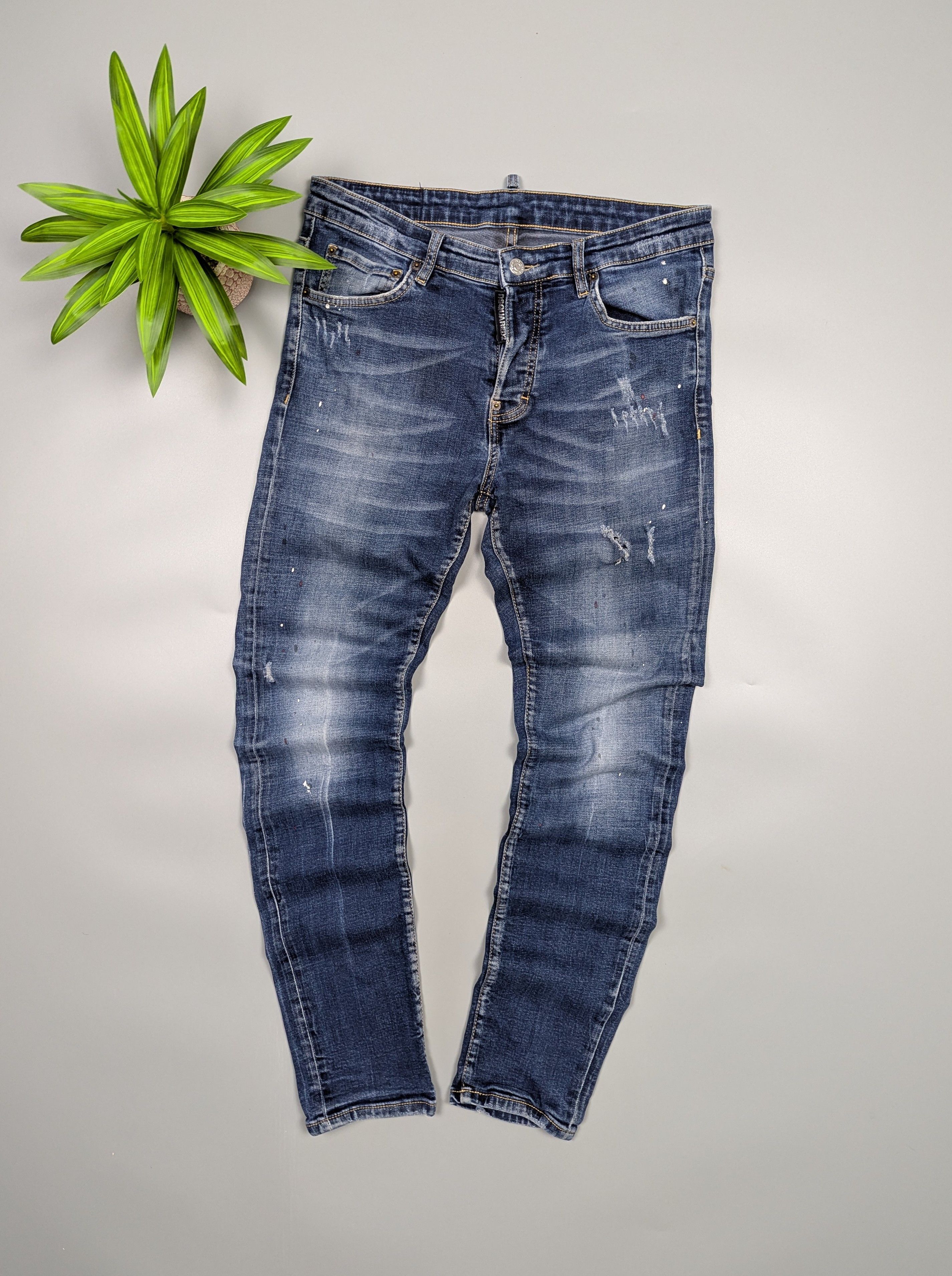 Dsquared2 Dsquared2 Icon Slim Distressed Jeans 48 Italy Size US 32 / EU 48 - 1 Thumbnail
