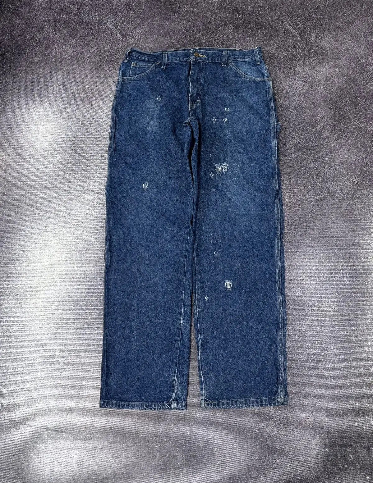 Dickies × Vintage Vintage Dickies Y2K Perforated Work Hype Denim Baggy Jeans Size US 36 / EU 52 - 2 Thumbnail