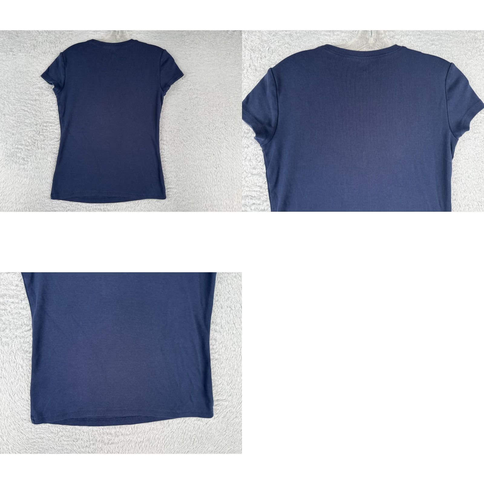 Tommy Hilfiger Tommy Hilfiger Shirt Junior Medium Blue Crew Neck Cotton Knit Short Sleeve Size M / US 6-8 / IT 42-44 - 9 Thumbnail