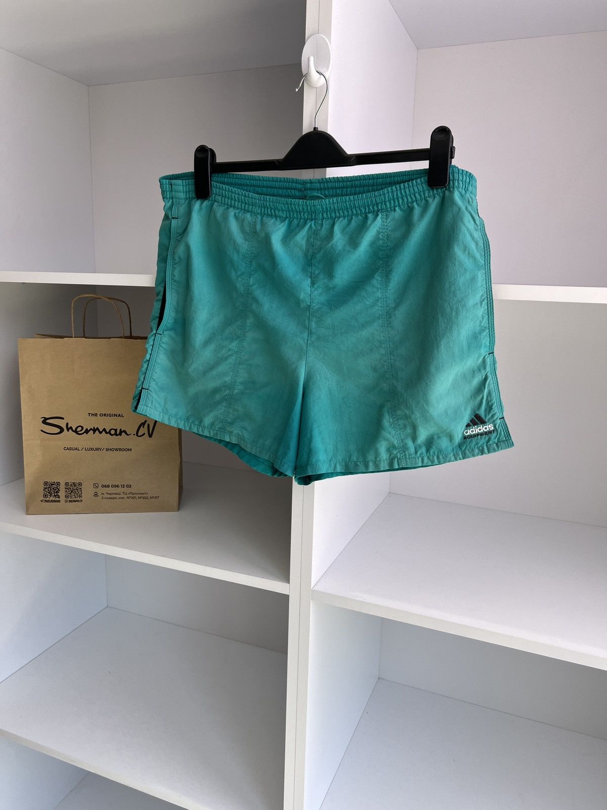 Adidas × Vintage Vintage Adidas Equipment Shorts Size US 35 - 2 Thumbnail