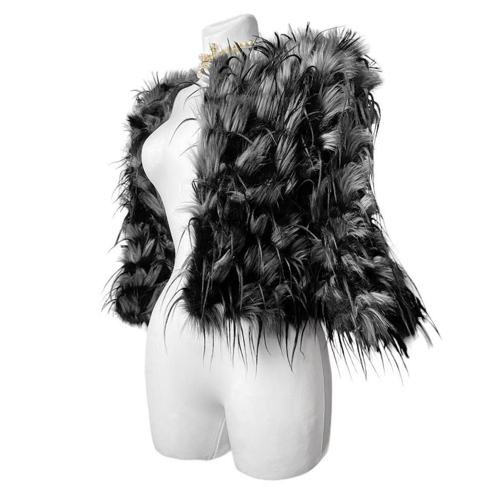 Vintage Avant-Garde gothic faux fur coat 90s Size S / US 4 / IT 40 - 2 Thumbnail