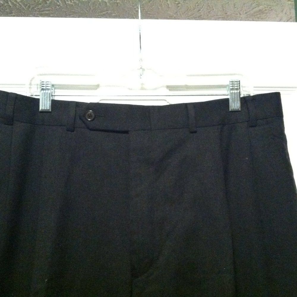 Nautica NAUTICA MEN'S CHARCOAL 100%WOOL PLEATED DRESS PANTS 38/30 Size 38R - 1 Thumbnail