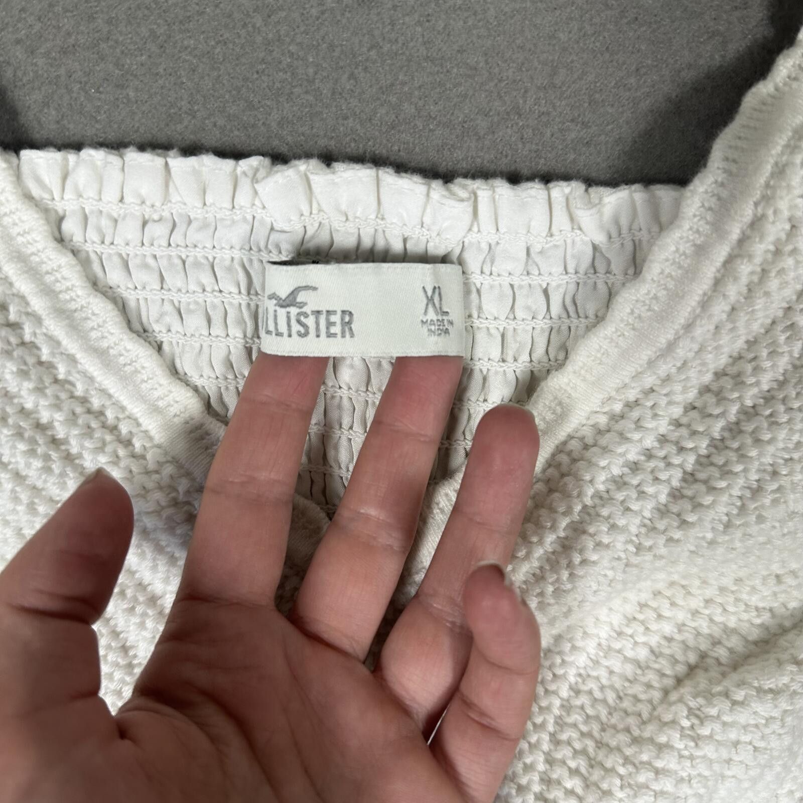 Other Hollister Cropped Babydoll Tank White Size XL / US 12-14 / IT 48-50 - 3 Thumbnail