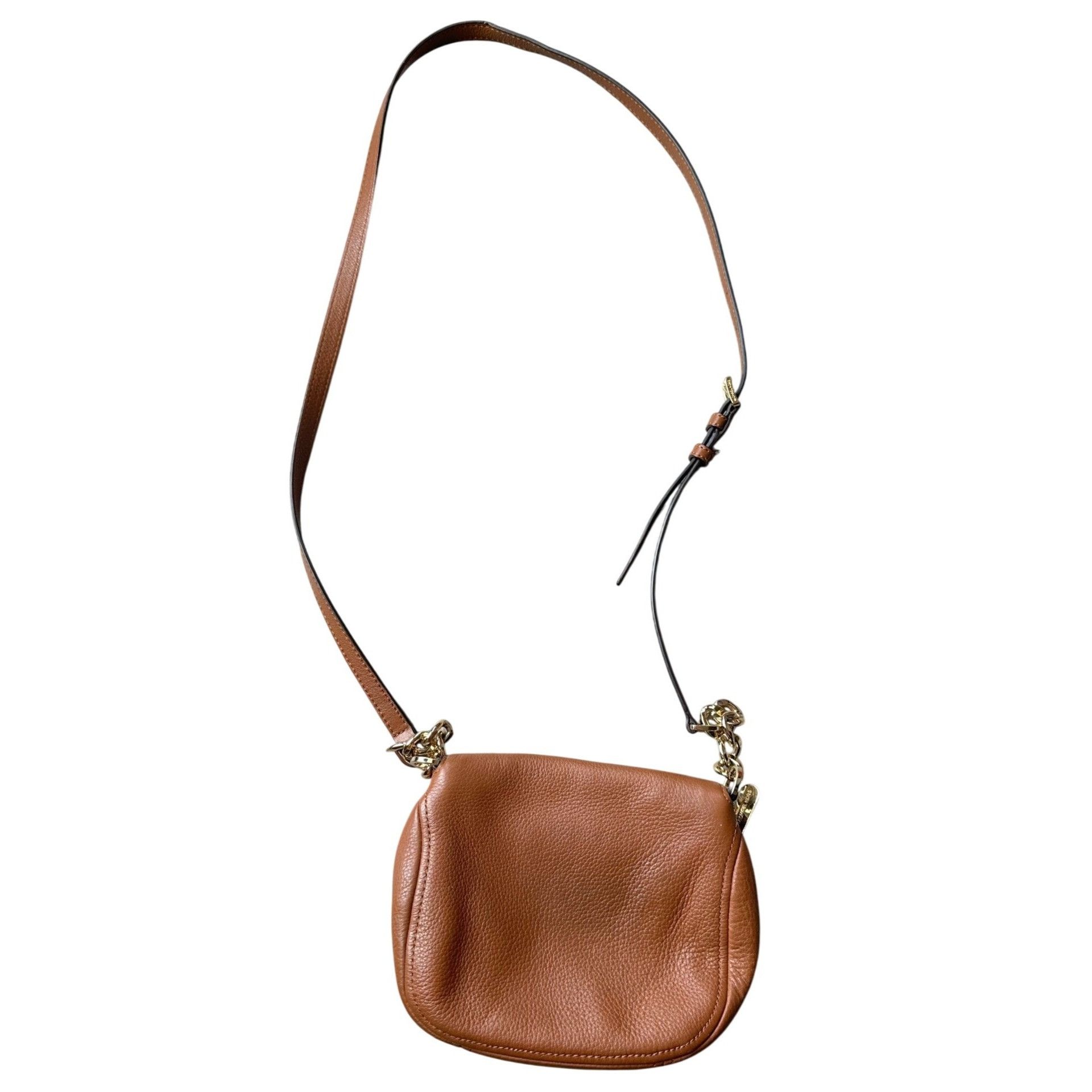Michael Kors Michael Kors Chestnut Leather Crossbody Bag w Top Flap Pocke Size ONE SIZE - 2 Thumbnail
