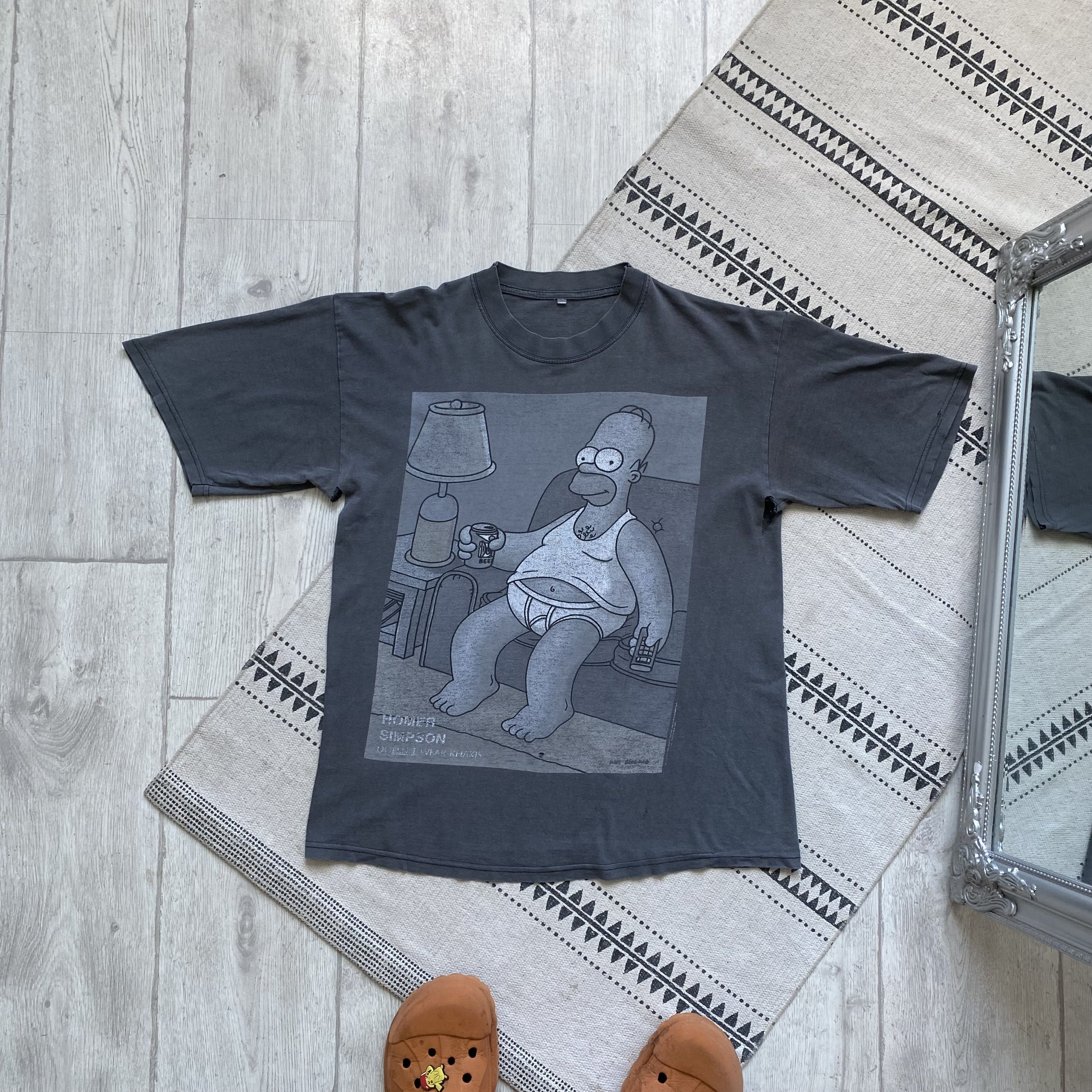 The Simpsons Vintage 90s Thrashed The Simpsons tee Faded Distressed Size US M / EU 48-50 / 2 - 2 Thumbnail