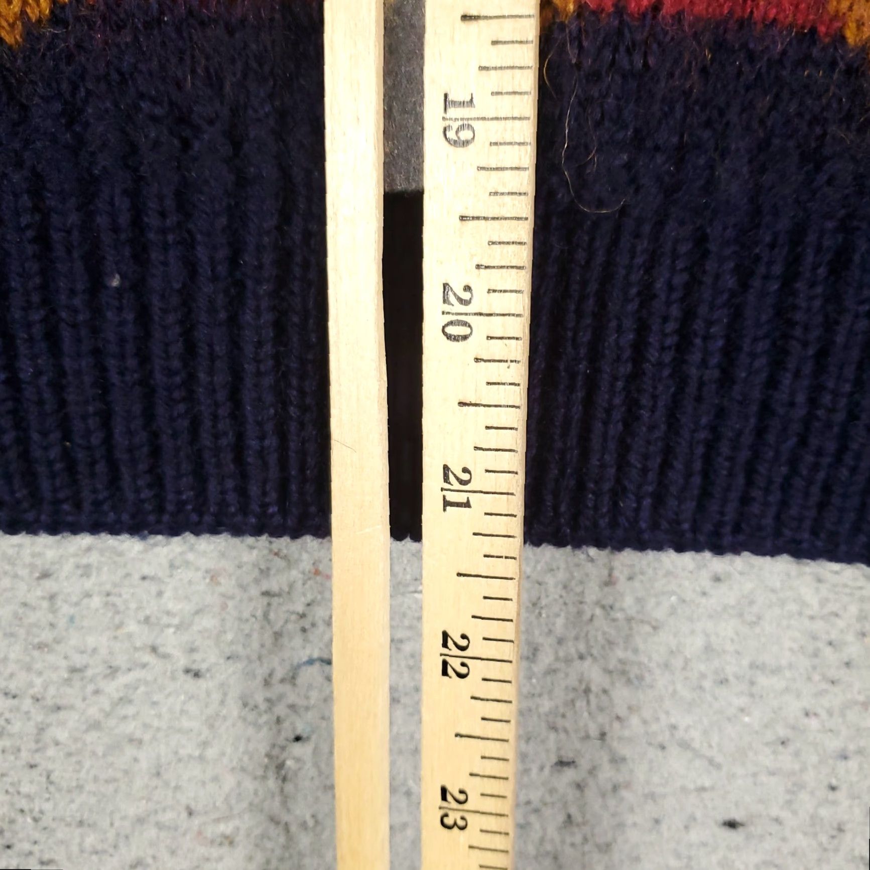 Vintage VINTAGE Carraig Donn Sweater Chunky-Knit Striped Blue Wool Adult Large Ireland Mens Size US L / EU 52-54 / 3 - 7 Thumbnail