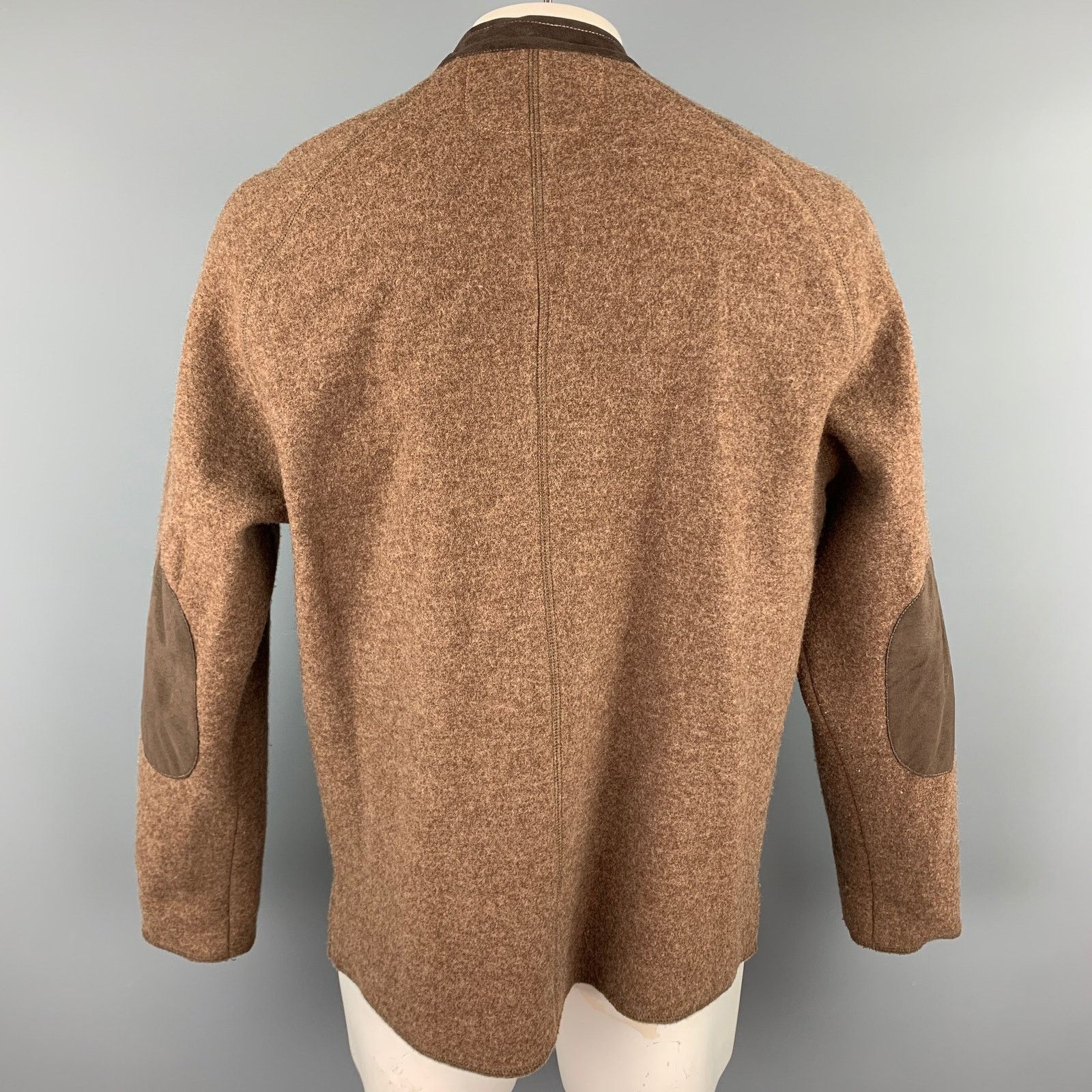 Other RYAN ROBERTS Size L Brown Wool Zip Up Jacket Size US L / EU 52-54 / 3 - 4 Thumbnail