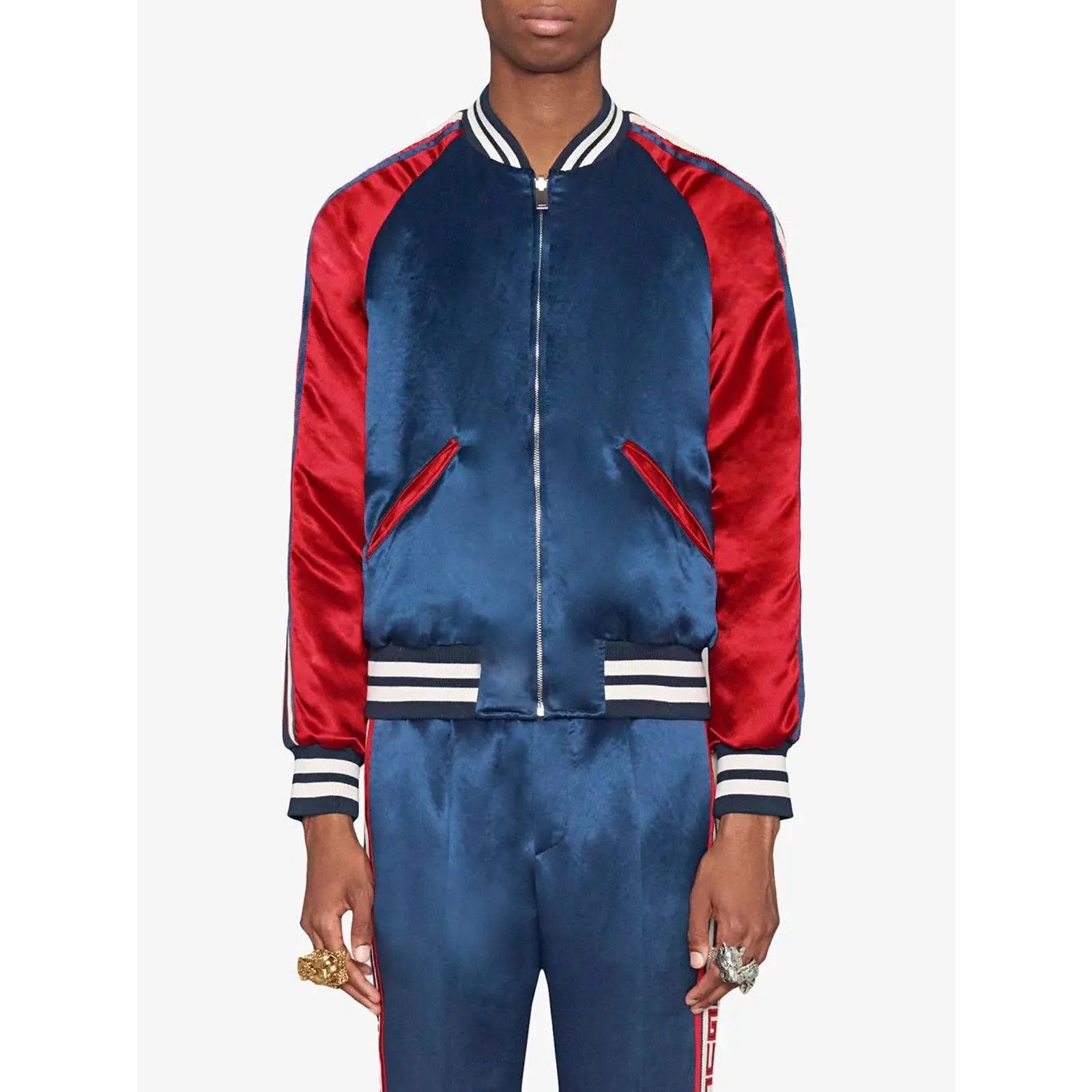 Gucci Gucci Silk Acetate Reversible Bomber Souvenir Jacket 48 Size US M / EU 48-50 / 2 - 5 Thumbnail