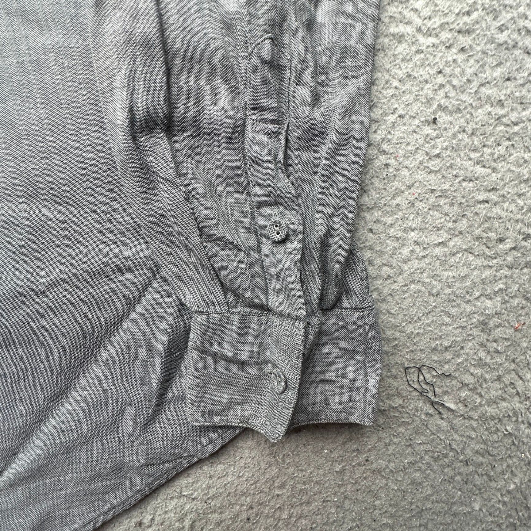 John Varvatos John Varvatos Gray Shirt Long Sleeve Button Up Mens Medium Cotton Shirt Size US M / EU 48-50 / 2 - 7 Thumbnail