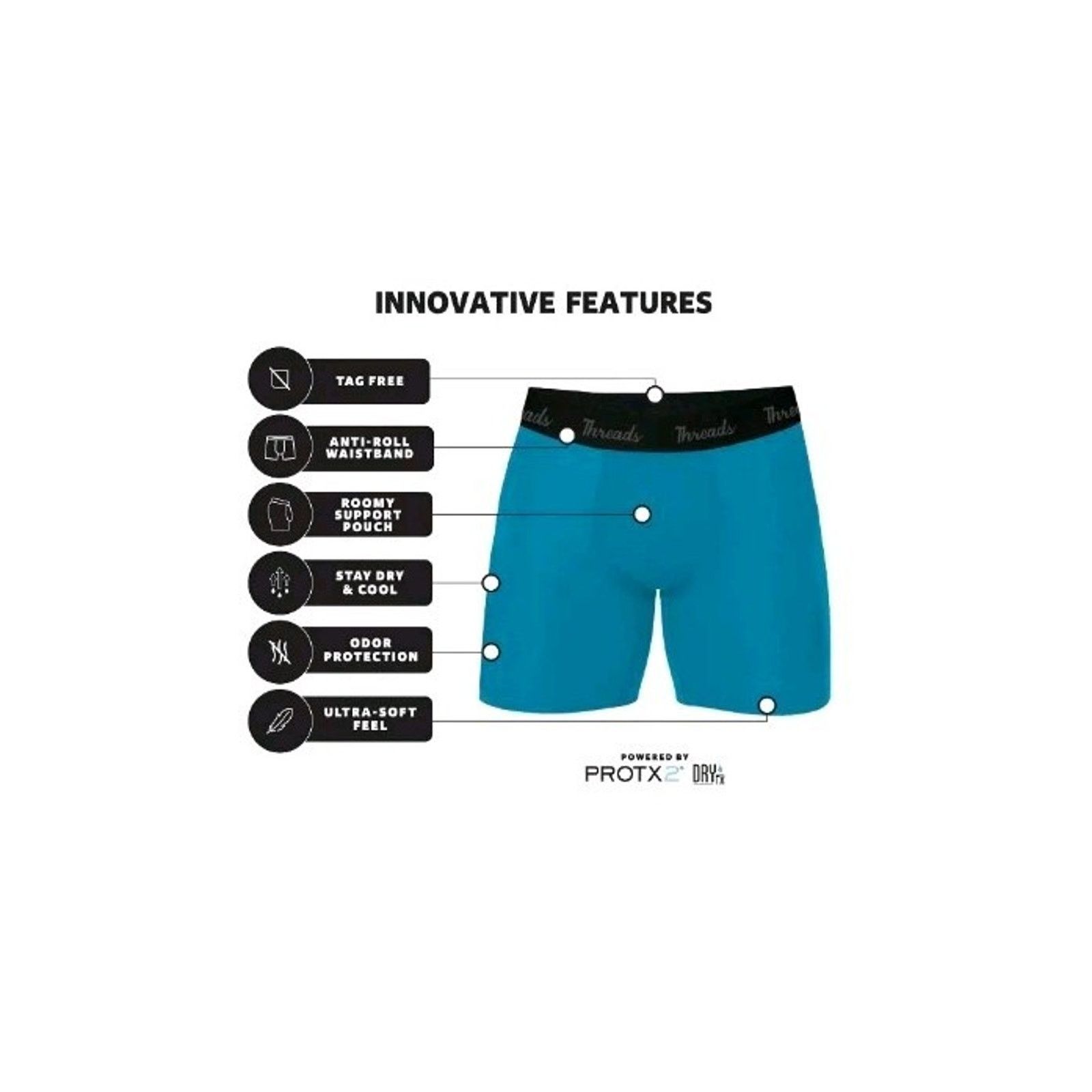 Other Threads Men's Underwear, 6" Boxer Briefs 3-Pack M 32"-34" Size 32 - 7 Thumbnail