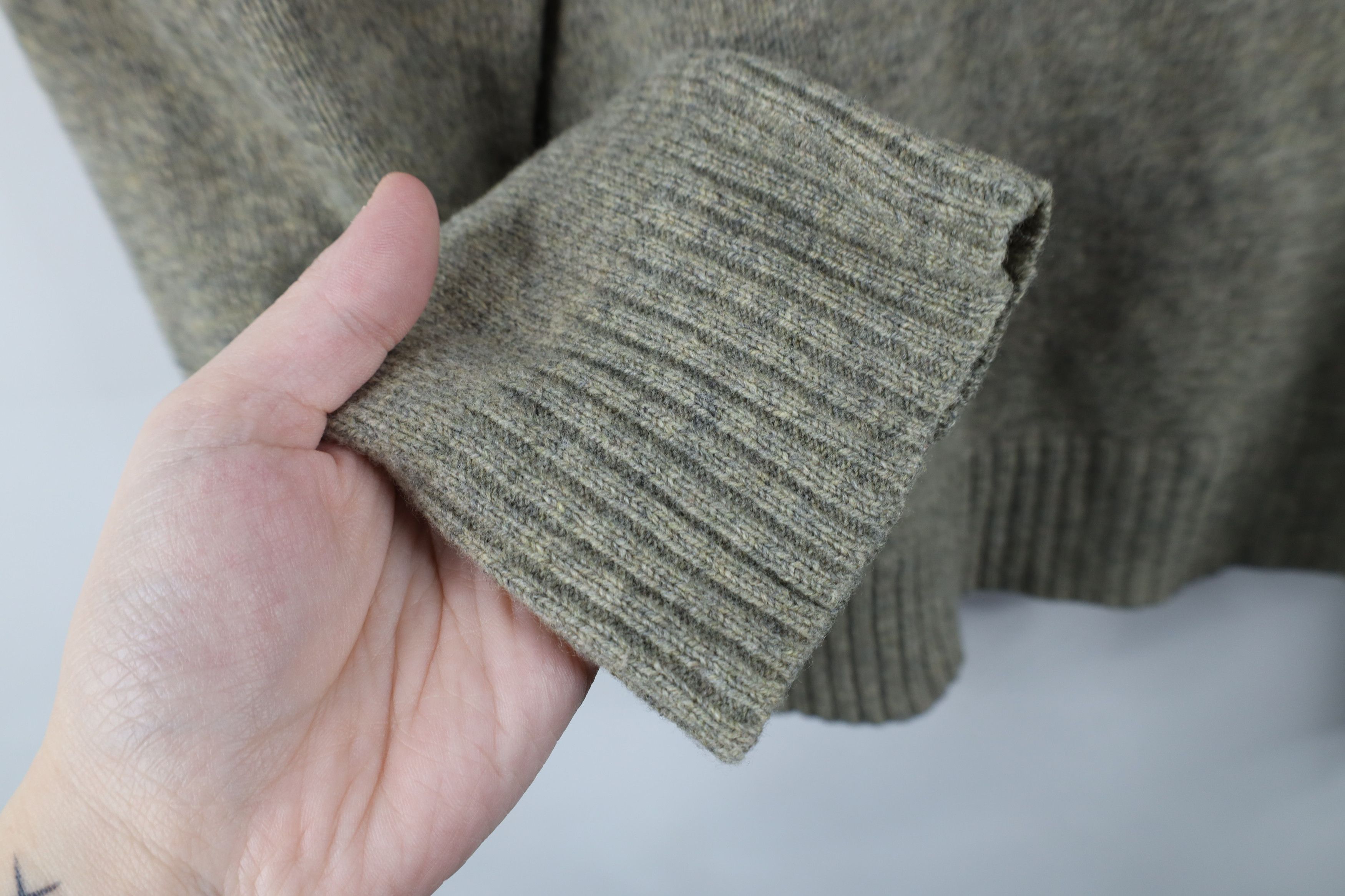 J.Crew × Vintage Vintage 90s J Crew Lambswool Knit Half Zip Sweater Beige Size US M / EU 48-50 / 2 - 6 Thumbnail