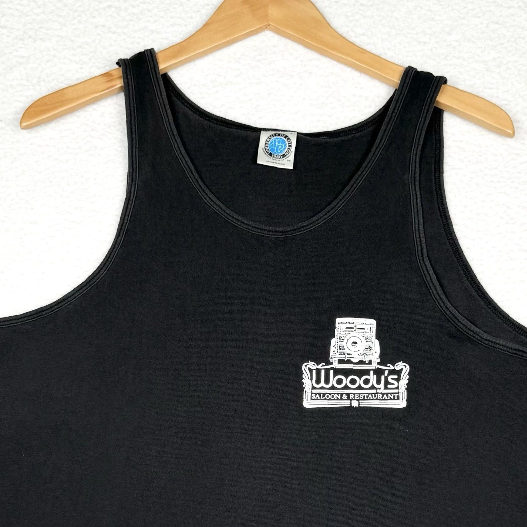 Vintage Vintage 90s Woody's Saloon & Restaurant Men's Large Black Tank Top User: Vintage 90s Woody's Saloon & Restaurant Men's Large Black Tank Top Size US L / EU 52-54 / 3 - 5 Thumbnail