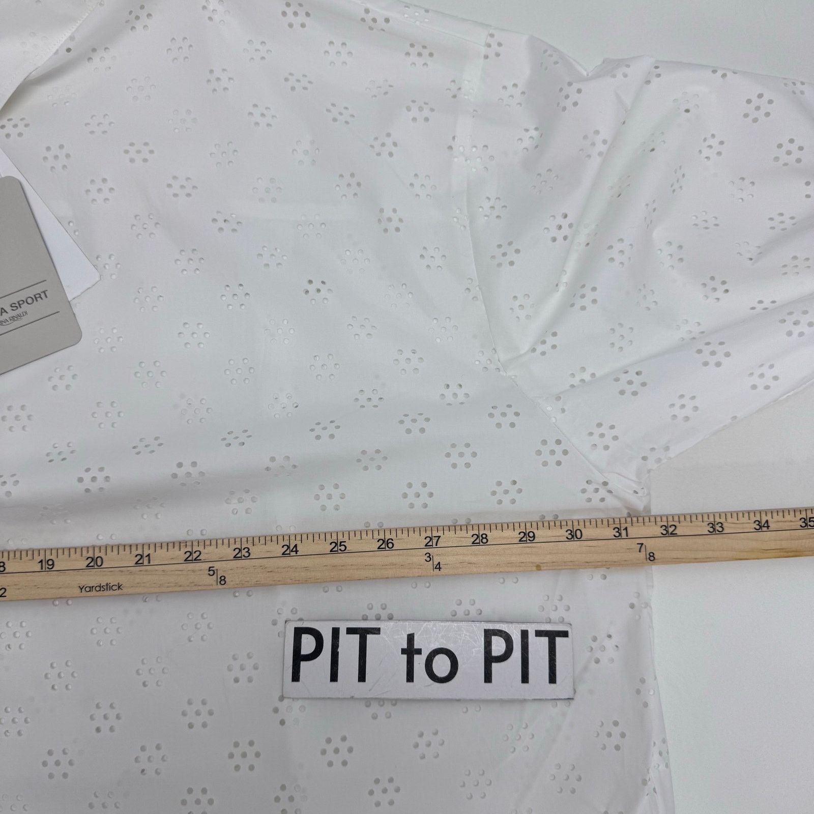 Marina Rinaldi Marina Rinaldi Cotton Poplin Eyelet Button Up Shirt Plus 24 Size 4XL / US 24-26 - 5 Thumbnail