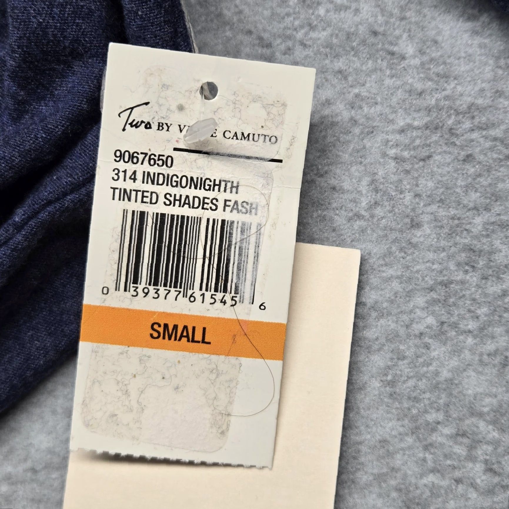 Vince Camuto Vince Camuto Womens Tunic Top Indigo Layered V Neck 3/4 Sleeve Twofer T-Shirt Navy White Inset Small Size S / US 4 / IT 40 - 7 Thumbnail