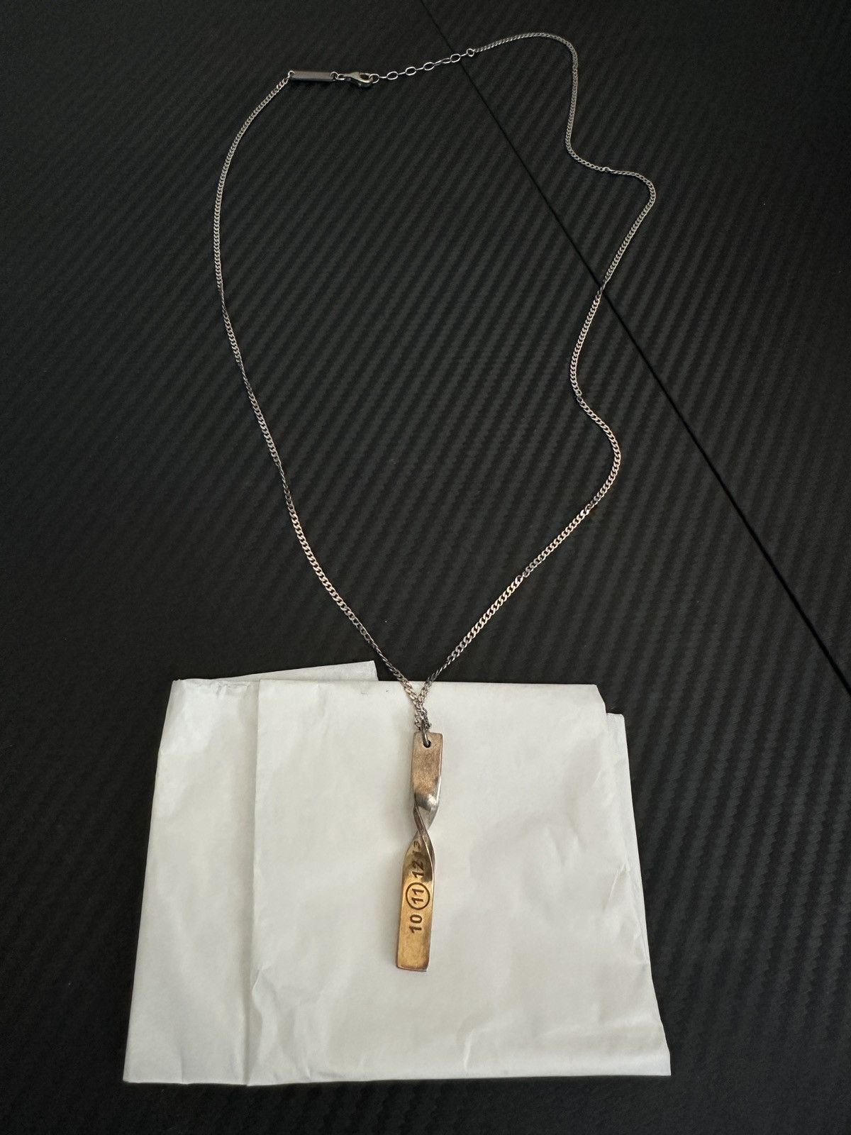 Maison Margiela Maison Margiela Twist Gold Plated & Silver Pendant Necklace Size ONE SIZE - 1 Thumbnail