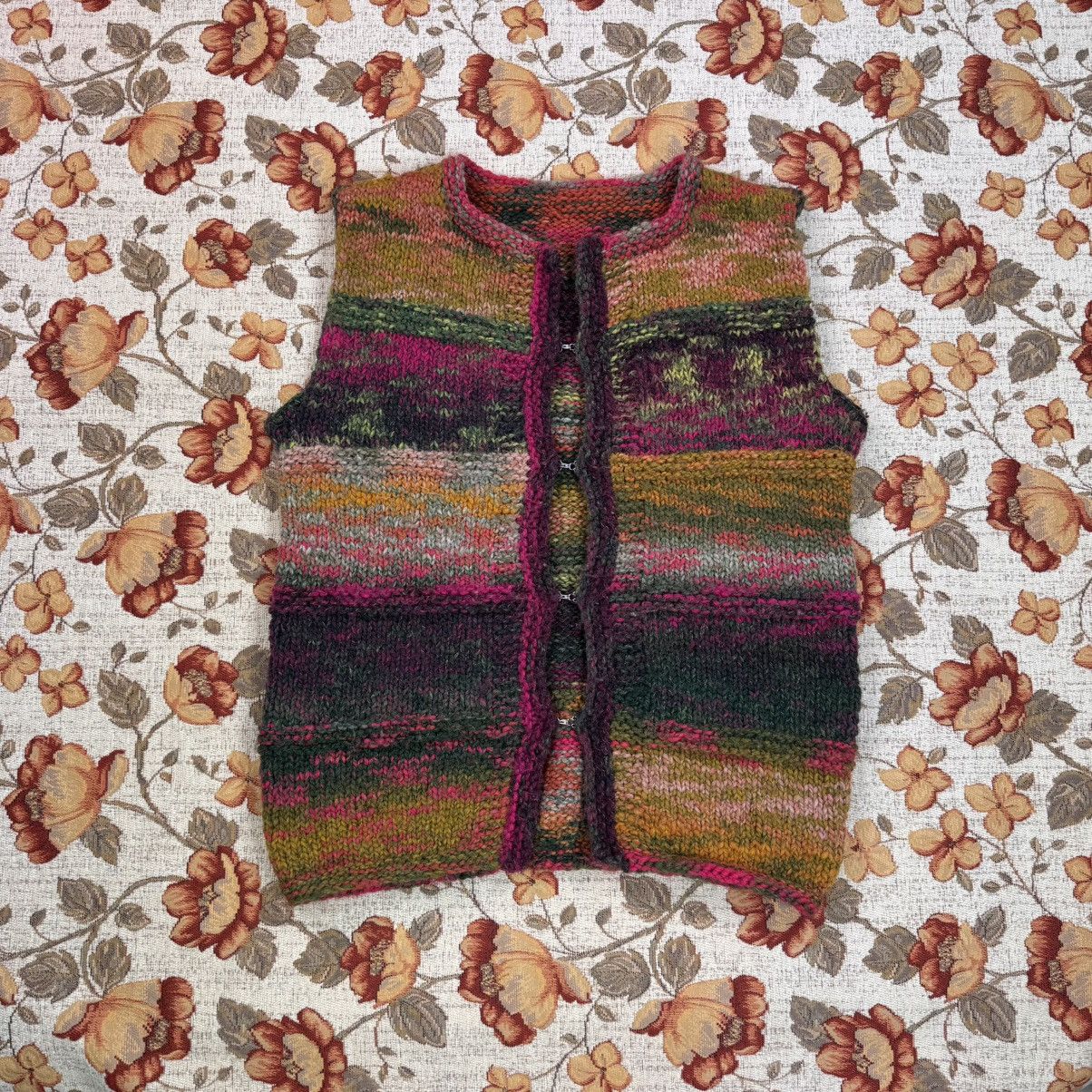 Electric Cottage × Vintage Vintage Handmade Wool Cardigan Vest Fairy Cute Cottage Size M / US 6-8 / IT 42-44 - 7 Thumbnail