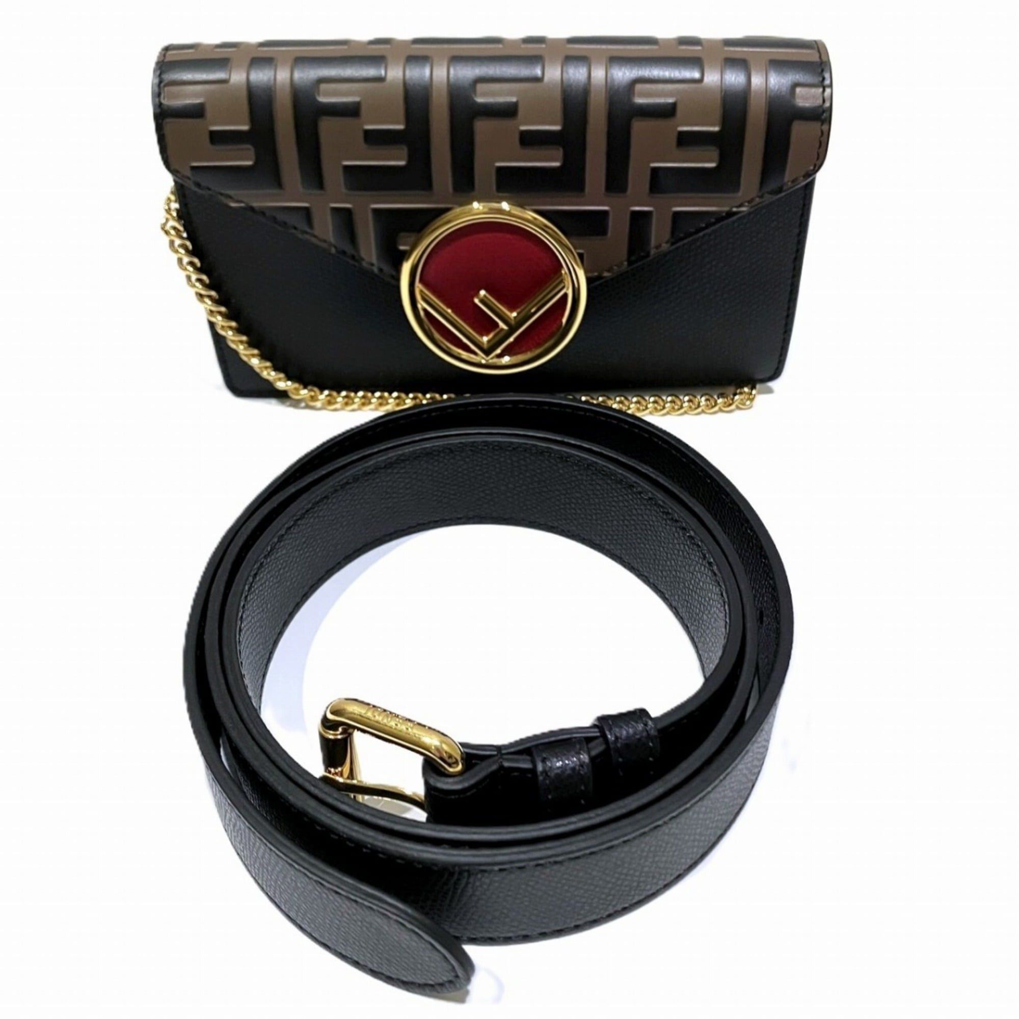 Fendi Fendi waist bag F is leather 8BM005 A6CB F13VK Size ONE SIZE - 1 Thumbnail
