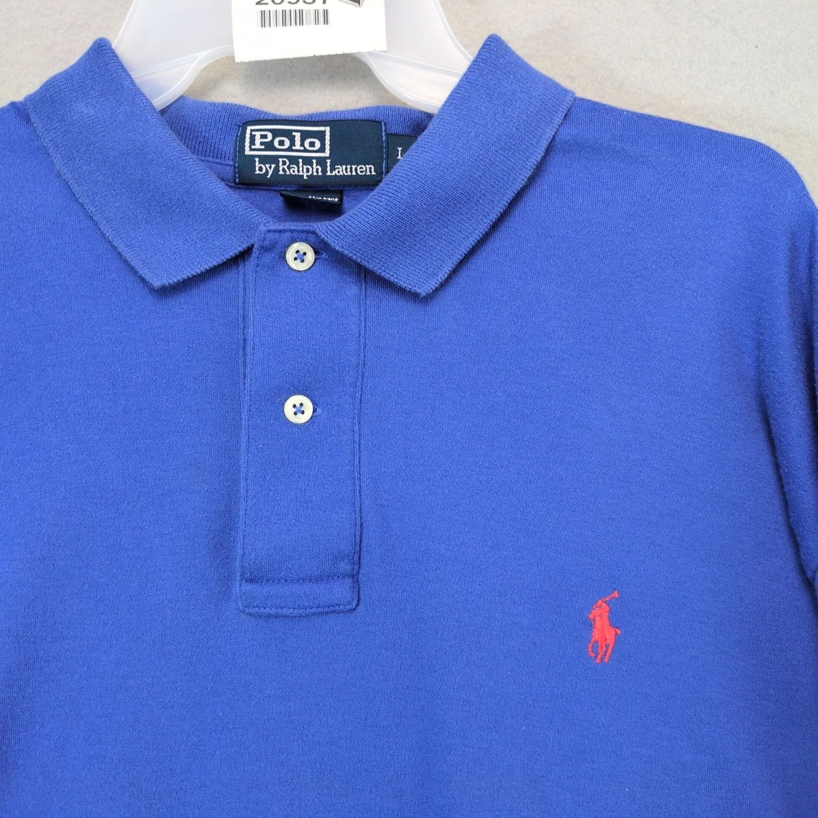 Polo Ralph Lauren Vtg Polo by Ralph Lauren Blue Polo Shirt Men's L Long Sleeve Size US L / EU 52-54 / 3 - 10 Thumbnail