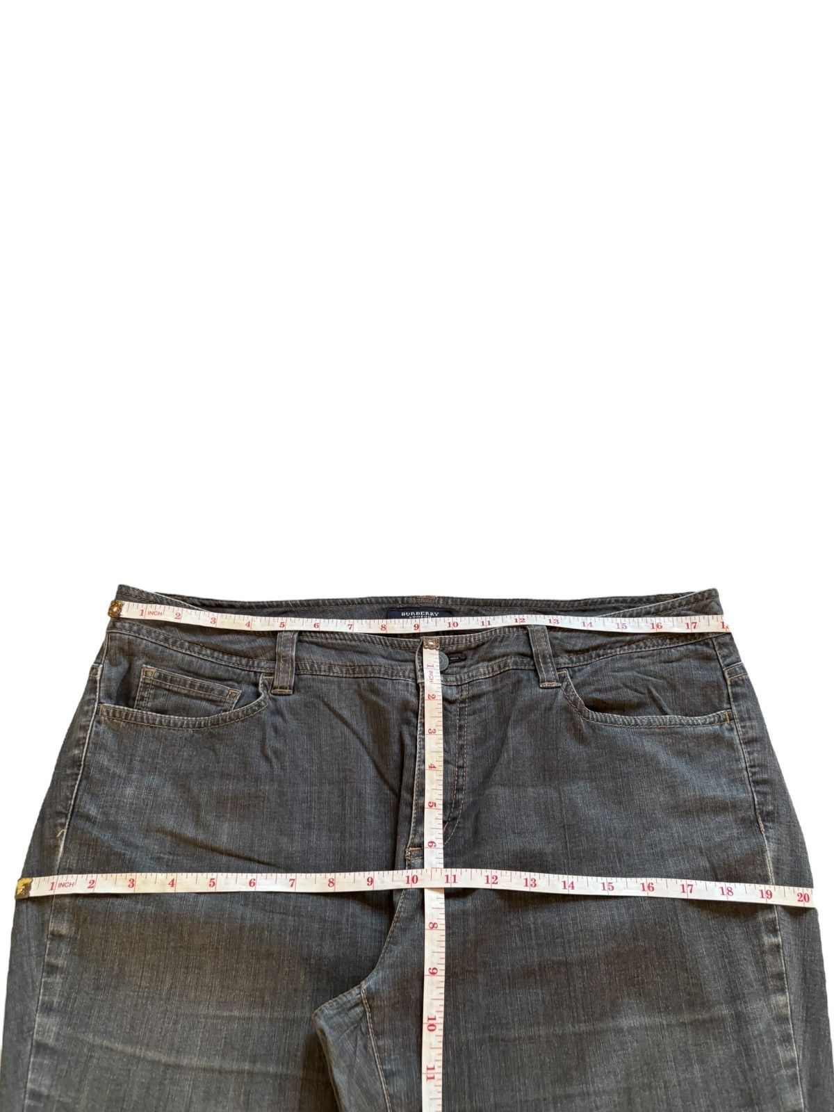 Burberry × Designer Vintage Burberry London Mud Wash Distressed Rip Baggy Jean Size US 36 / EU 52 - 14 Thumbnail