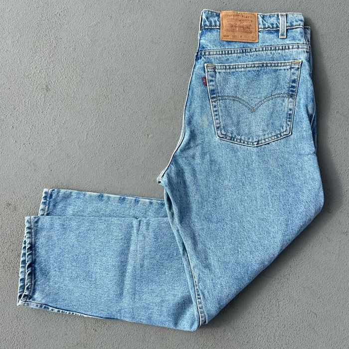 00'S Levi's 550 Relaxed Fit Tapered Denim Pants Made in USA Men's W34 cotton blue type Vintage Second Hand