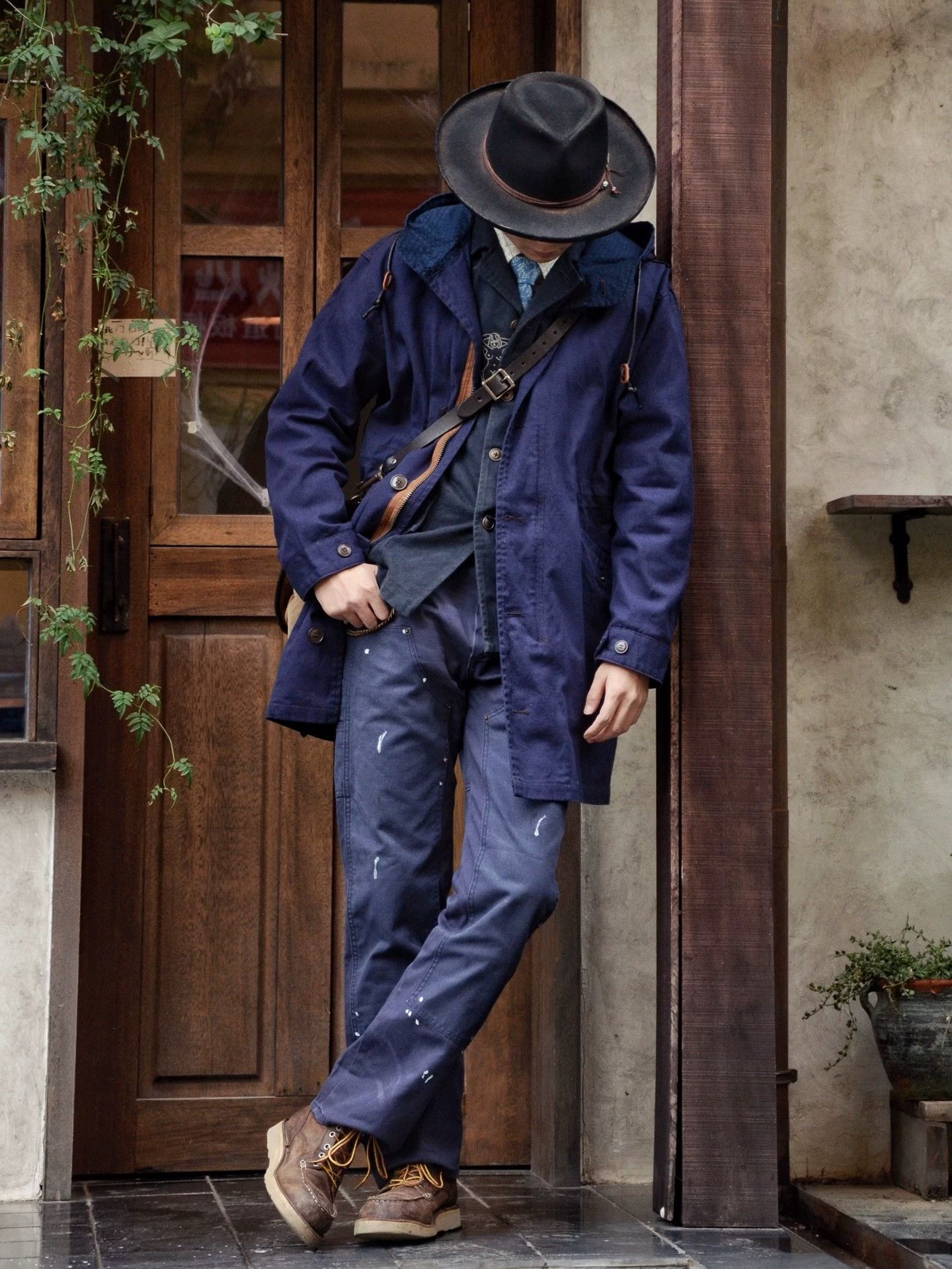 Other ITOHOUSE French Ink Blue Cotton Linen Parka Size US XXS / EU 40 - 1 Thumbnail