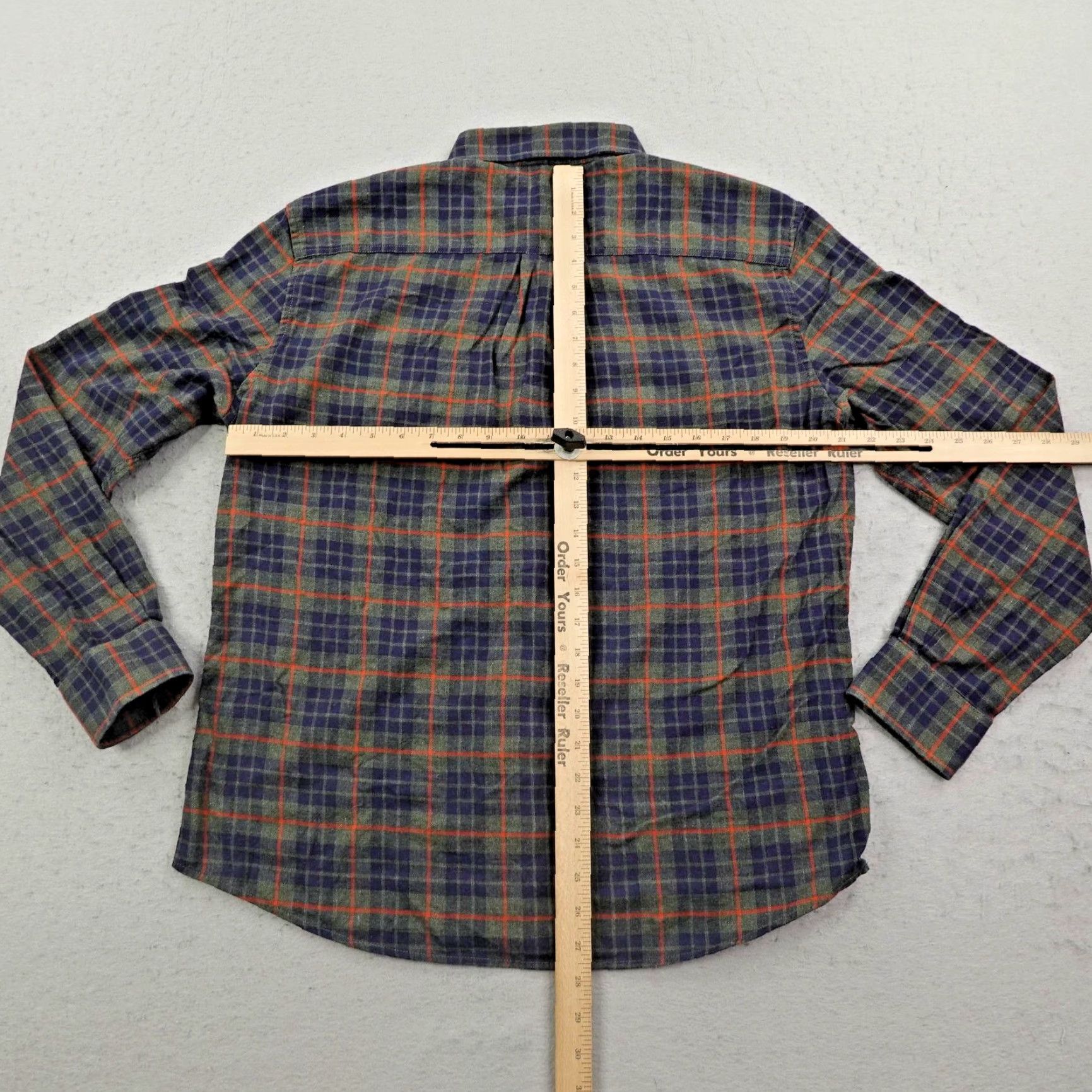 johnnie-O Johnnie O Shirt Mens Medium Blue Green Plaid Flannel Button-Up Casual Hangin Out, Pocket, Cotton, Long Sleeve, Button, Everyday Wear Size US M / EU 48-50 / 2 - 5 Thumbnail