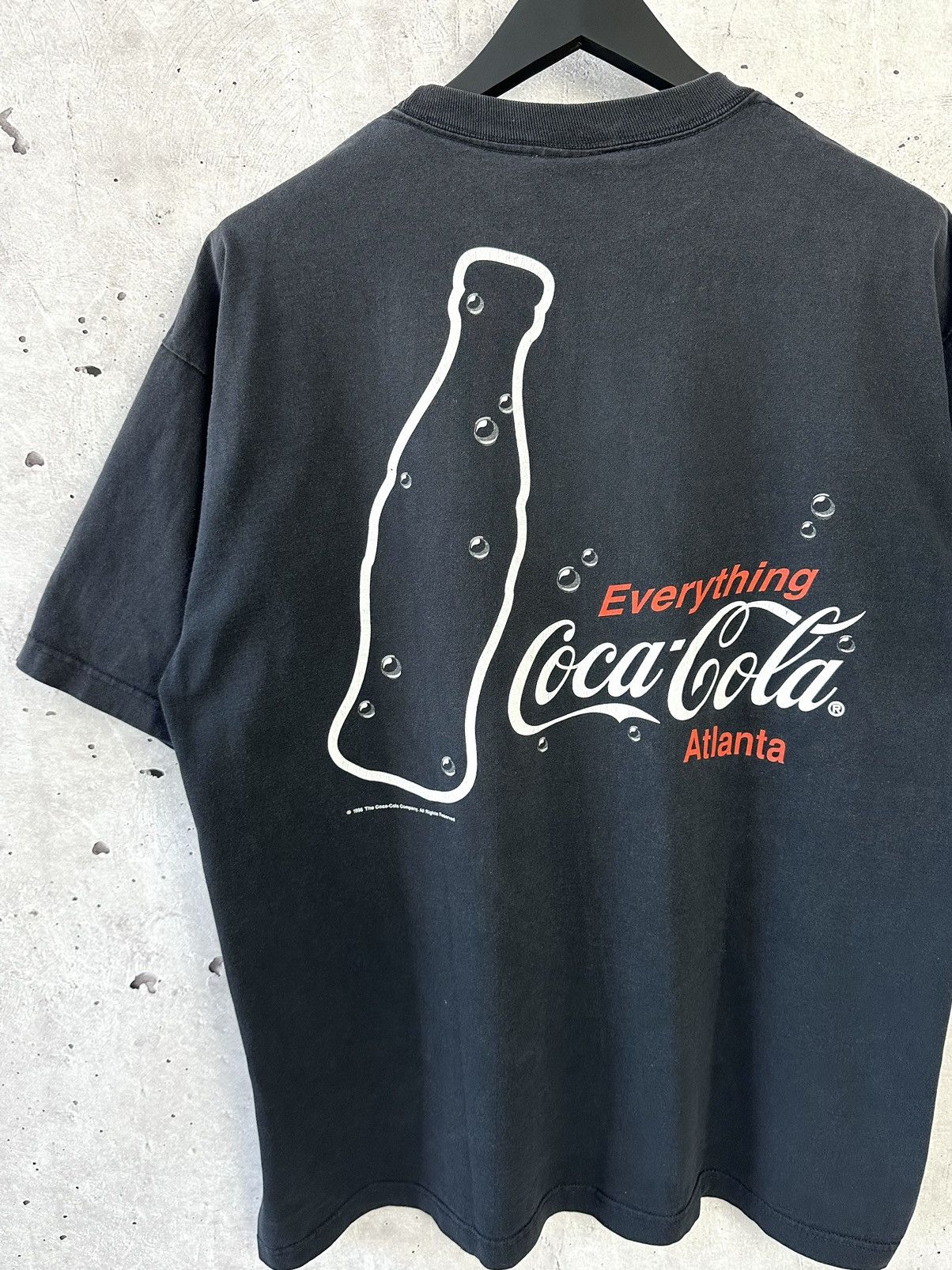 Coca Cola Vintage Coca-Cola Atlanta 1998 Printed Black T-shirt Size US XL / EU 56 / 4 - 5 Thumbnail
