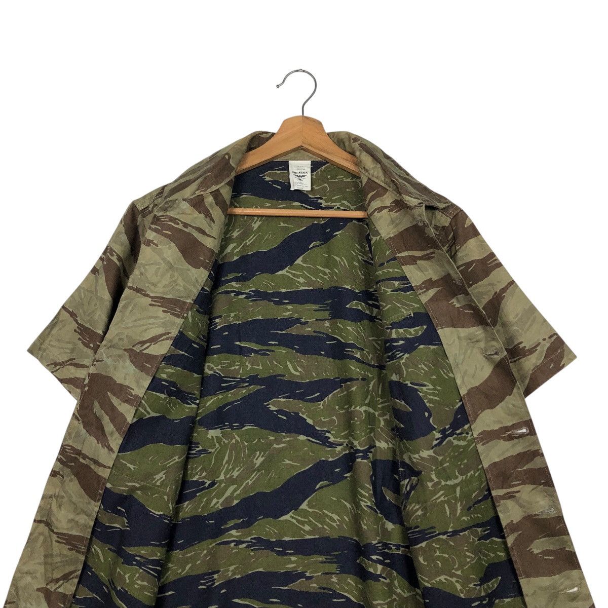 Vintage 📌Vintage Tiger Striped Camouflage Shirt Houstan Usa Size US M / EU 48-50 / 2 - 15 Thumbnail