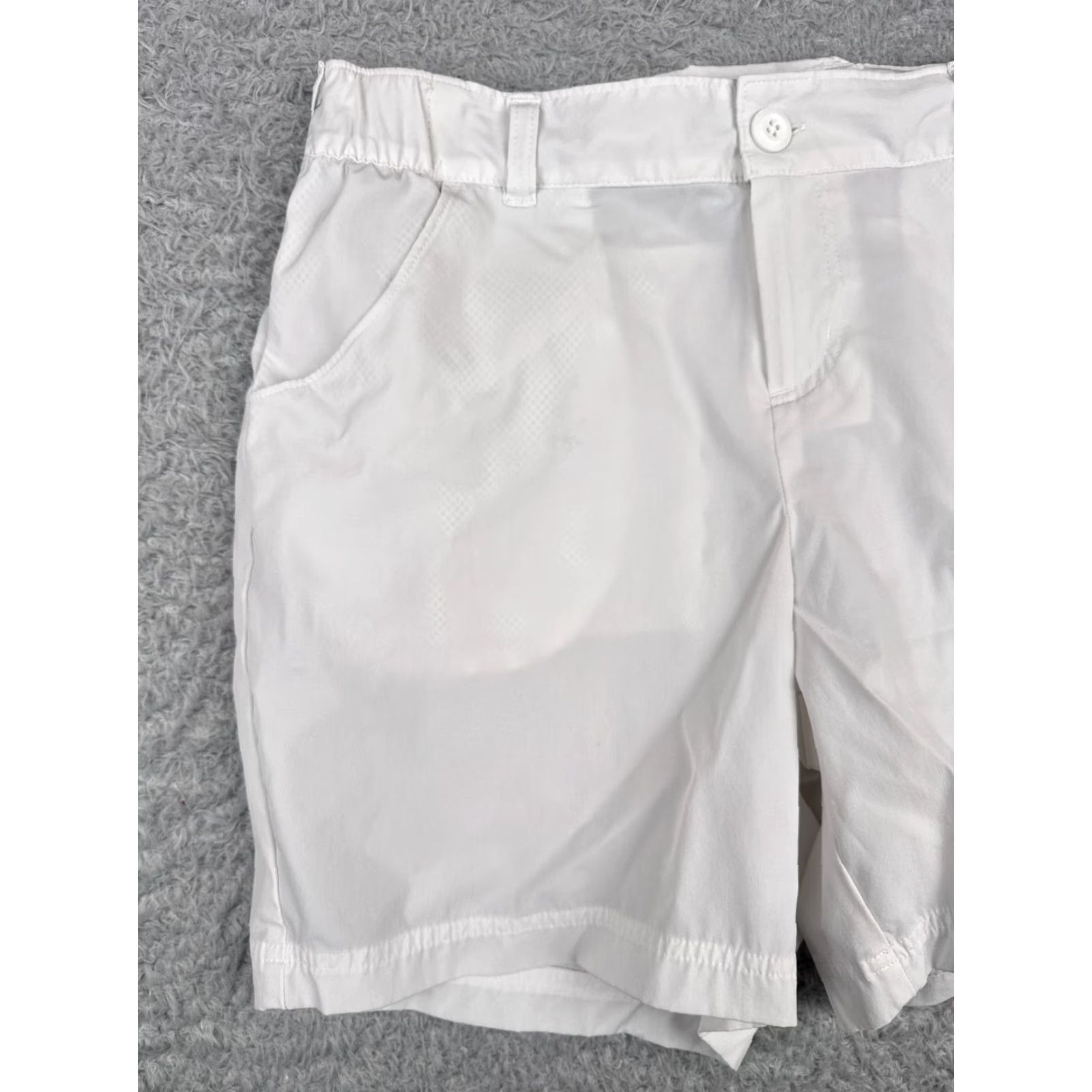 Vintage Columbia Shorts Womens 8 White PFG Chino Nylon Blend Omni-Shield Boating Fishing Shirt Size 30" / US 8 / IT 44 - 2 Thumbnail