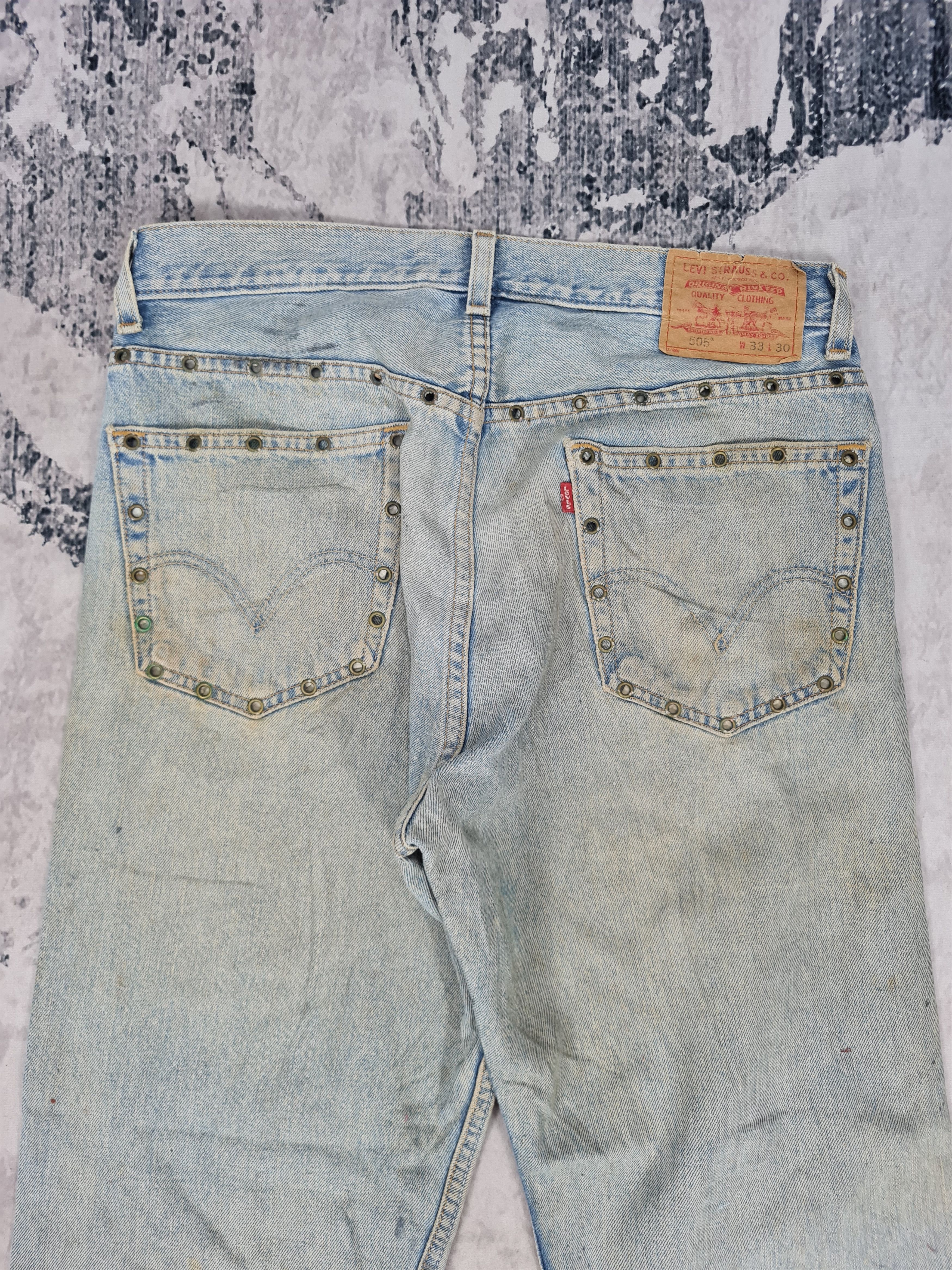 Levi's Vintage Clothing Vtg LEVIS 505 Paint Splatter Bondage Jeans L0361 Size 33x30 Size US 33 - 8 Thumbnail