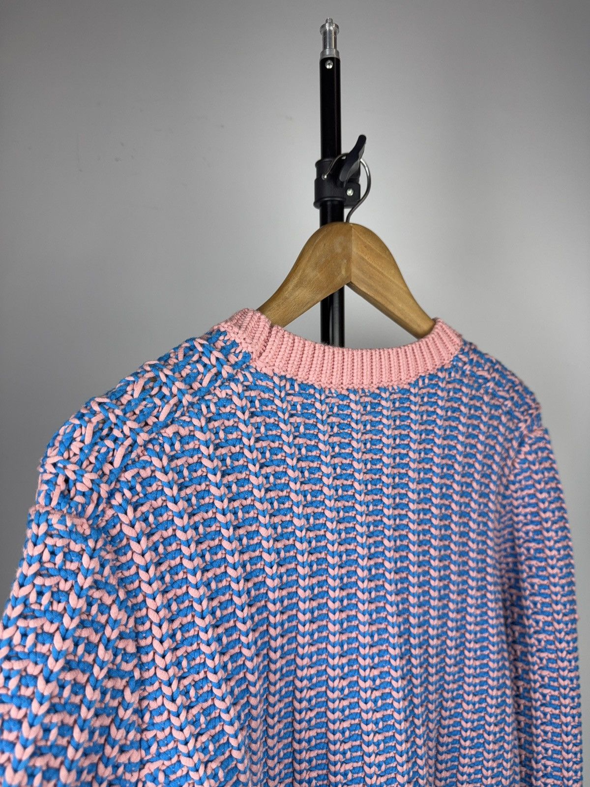 Calvin Klein Calvin Klein Pink Blue Chunky Heavy Knit Cotton Sweater Size M / US 6-8 / IT 42-44 - 13 Thumbnail