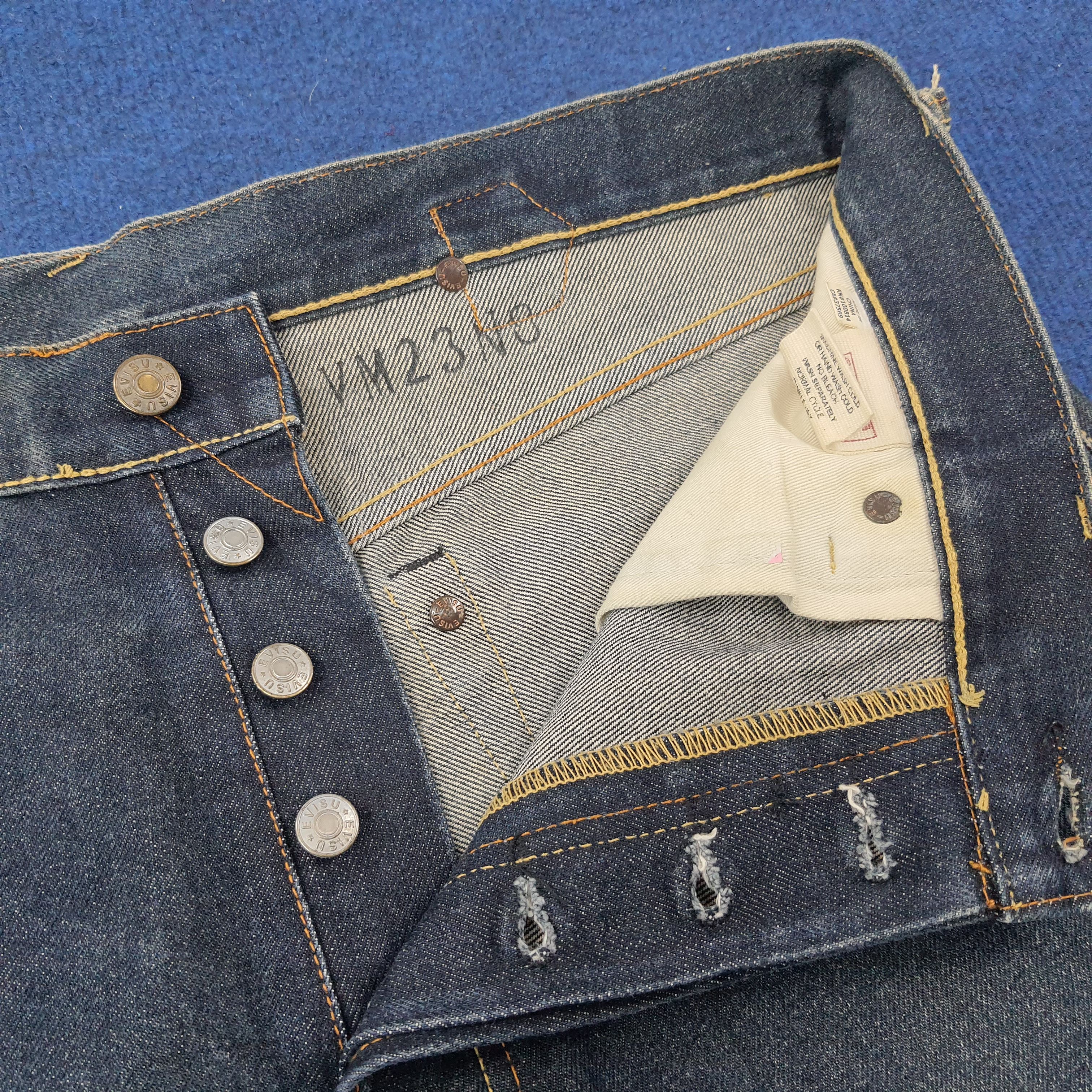 Japanese Brand × Vintage Vintage Evisu Salvadge Japan Custom Daicock Jeans C217N24 Size US 36 / EU 52 - 6 Thumbnail
