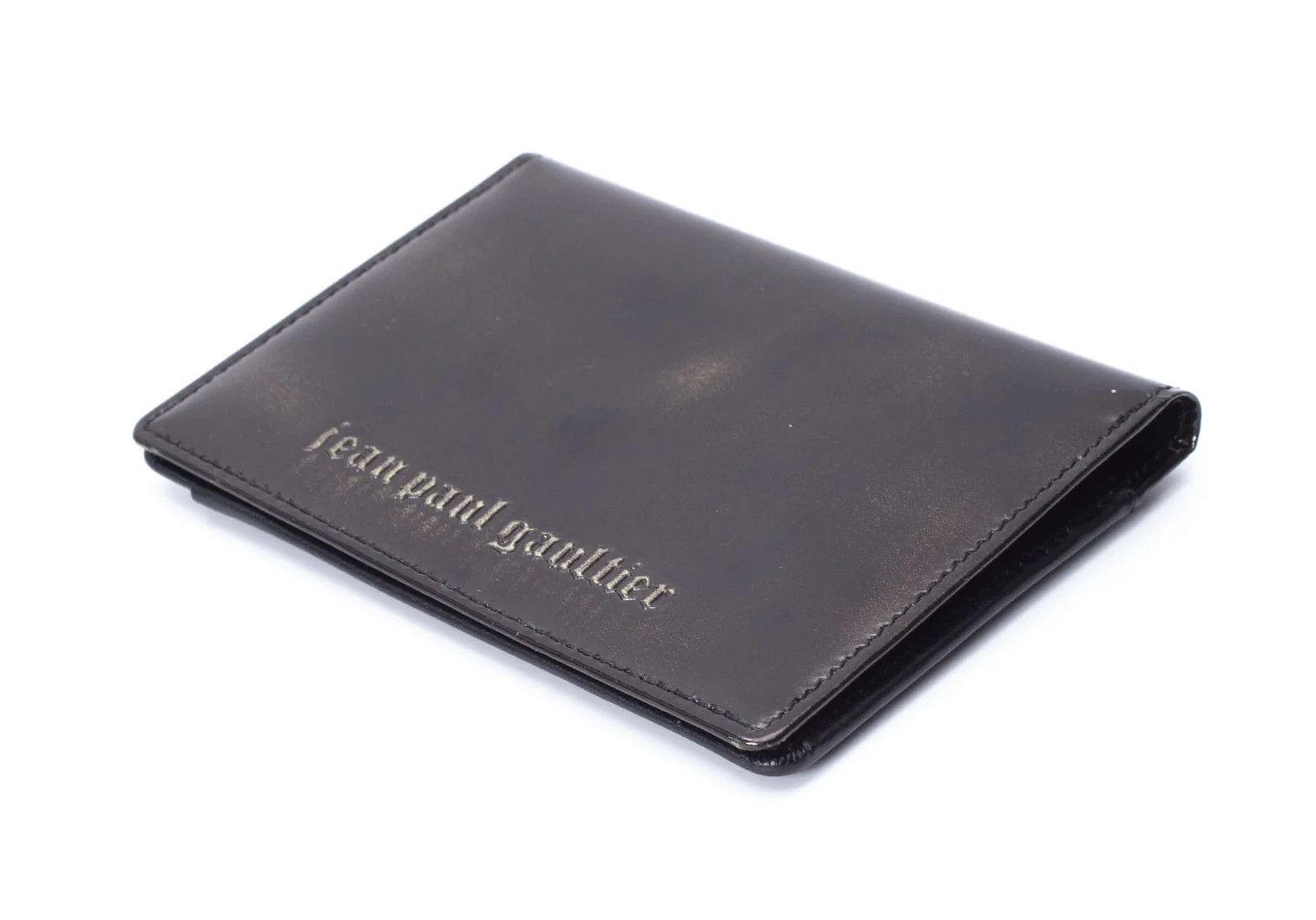 Jean Paul Gaultier Logo Embossed Pass Case in Dark Brown Size ONE SIZE - 3 Thumbnail
