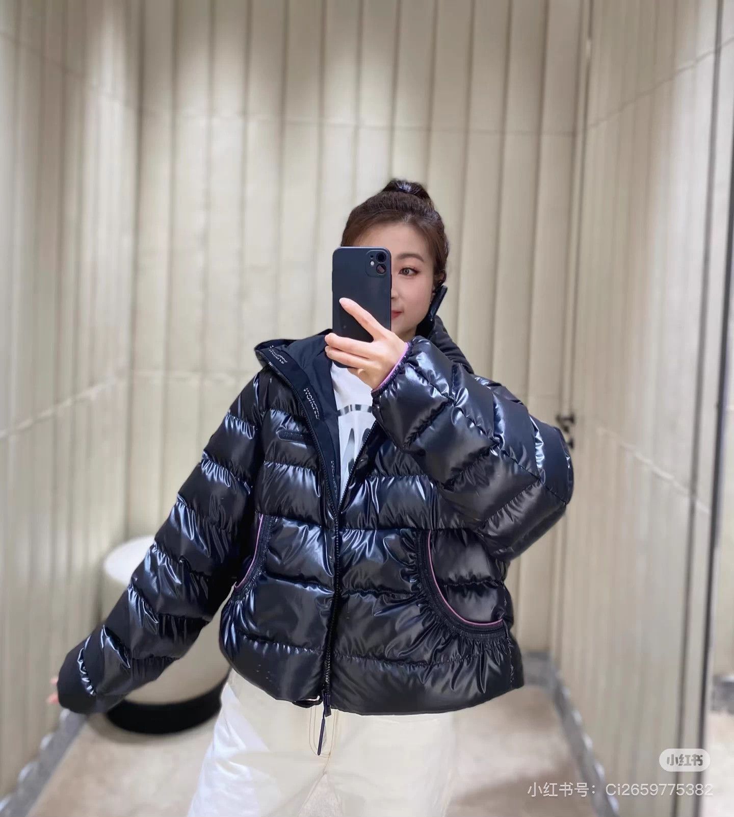 Moncler Moncler 23ss Black Hooded Short Down Jacket Size 1 Size US S / EU 44-46 / 1 - 9 Thumbnail