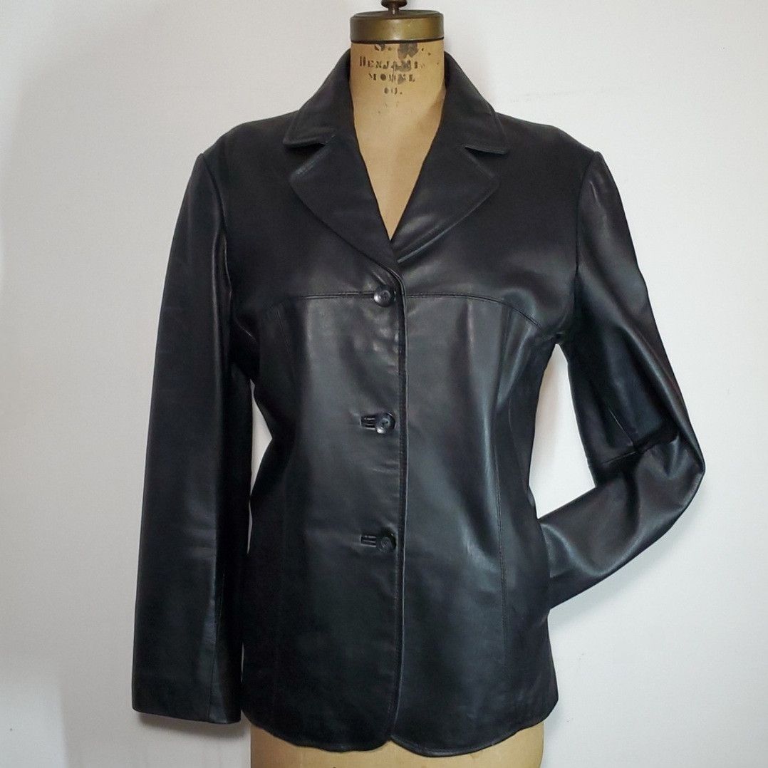 Black Rivet Black Rivet Size XL Jacket Leather Blazer Button Down Coat Size XL / US 12-14 / IT 48-50 - 1 Thumbnail