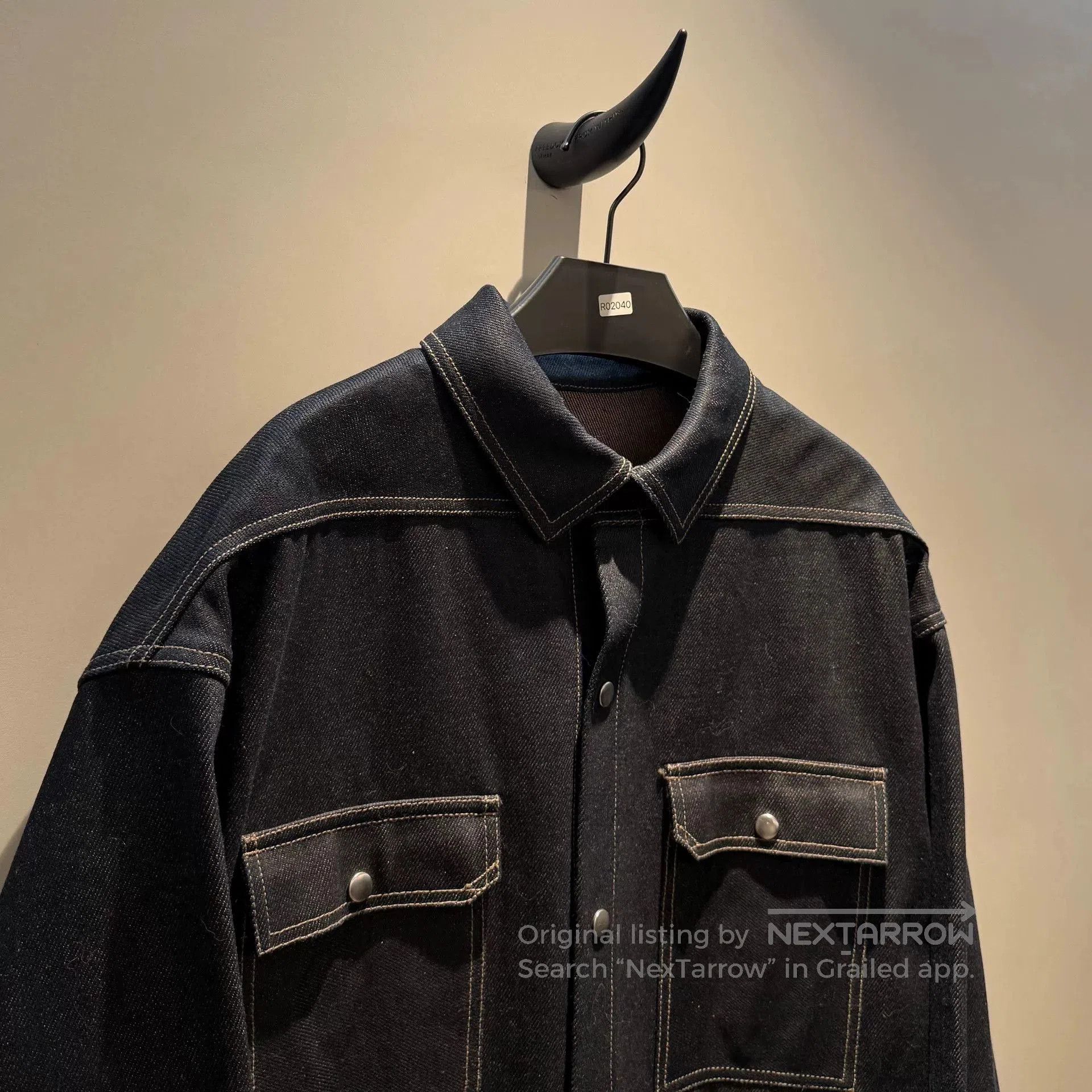 Rick Owens rick owens oversized denim jacket in black. Size US L / EU 52-54 / 3 - 2 Thumbnail