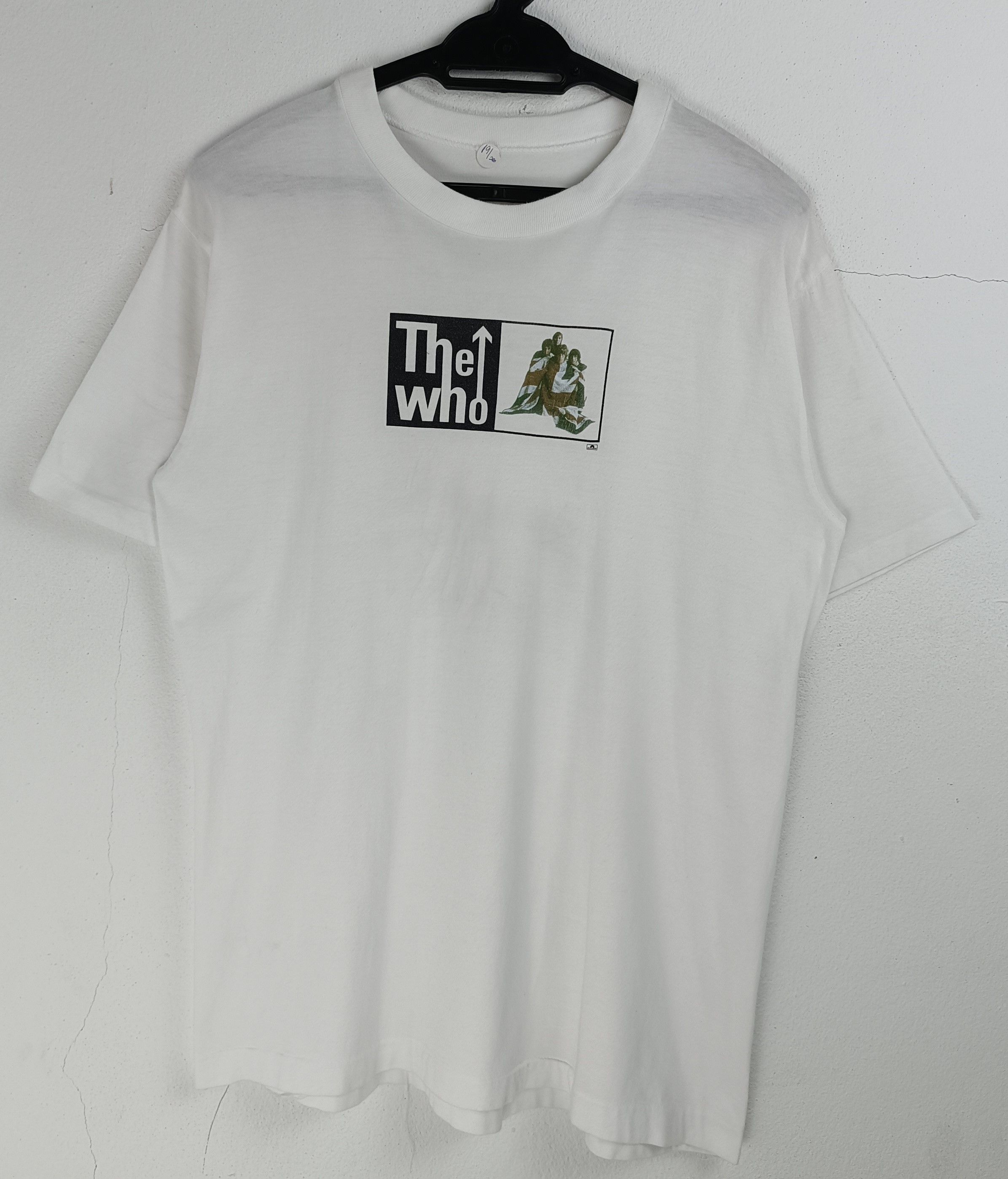 Band Tees VINTAGE 90'S THE WHO BOX LOGO UNION JACK FLAG TEE jam kinks Size US M / EU 48-50 / 2 - 3 Thumbnail