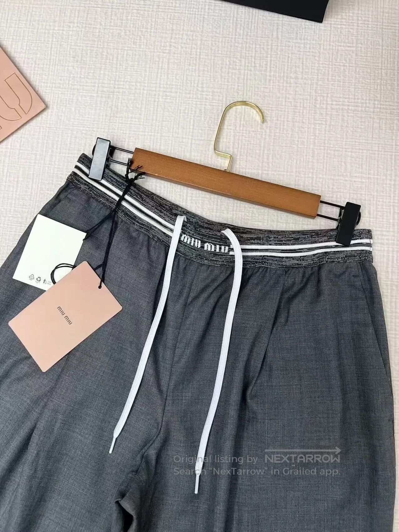 Miu Miu Miu Miu Gray Wool Pants Size 40. Size 39" - 3 Thumbnail