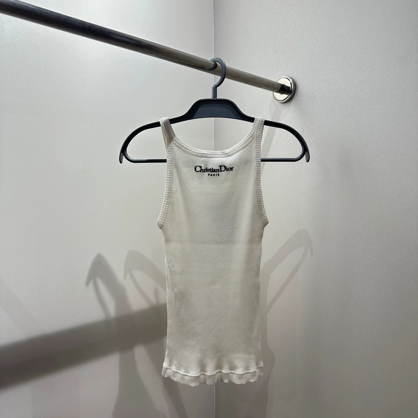 Christian Dior Monsieur Dior feb312 Bumblebee CD embroidered cotton tank top Size XS / US 0-2 / IT 36-38 - 2 Thumbnail