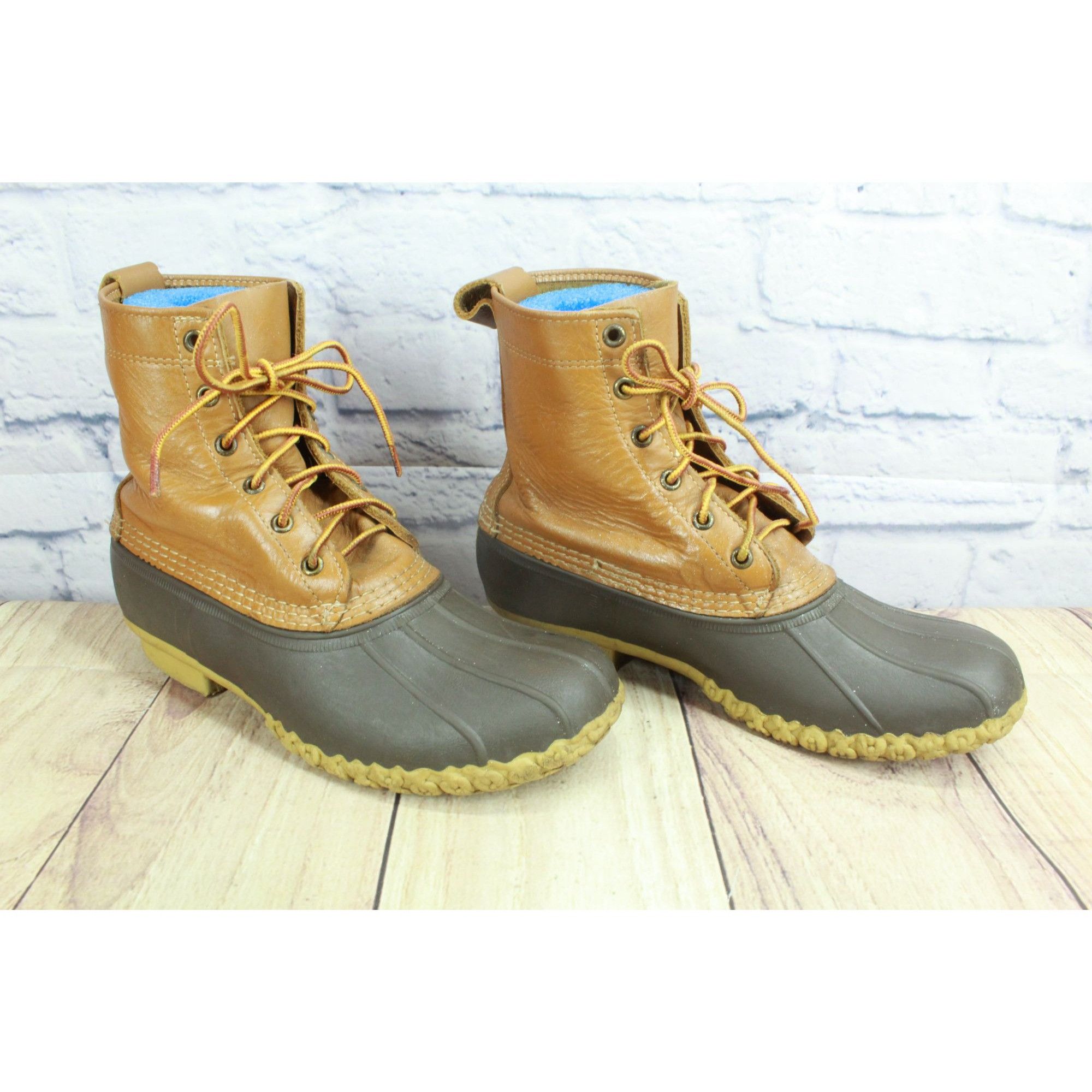 L.L. Bean LL Bean Unlined Brown Leather Ankle Duck Boots Size US 10 / IT 40 - 3 Thumbnail